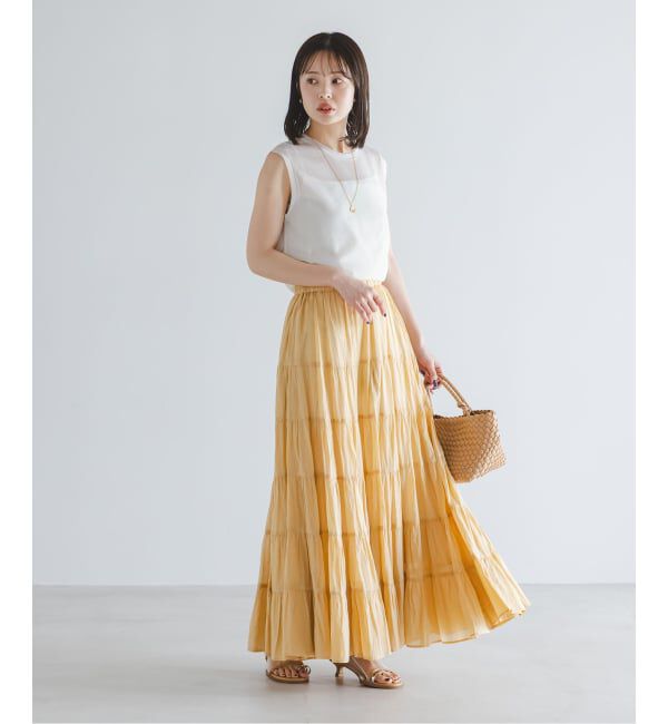 NOBLE「《追加》シアースキニーノースリーブトップス」|Tシャツ・カットソー|