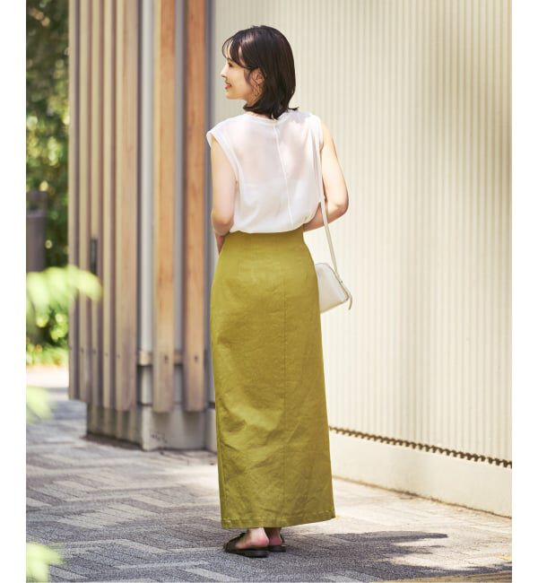 NOBLE「《追加》シアースキニーノースリーブトップス」|Tシャツ・カットソー|