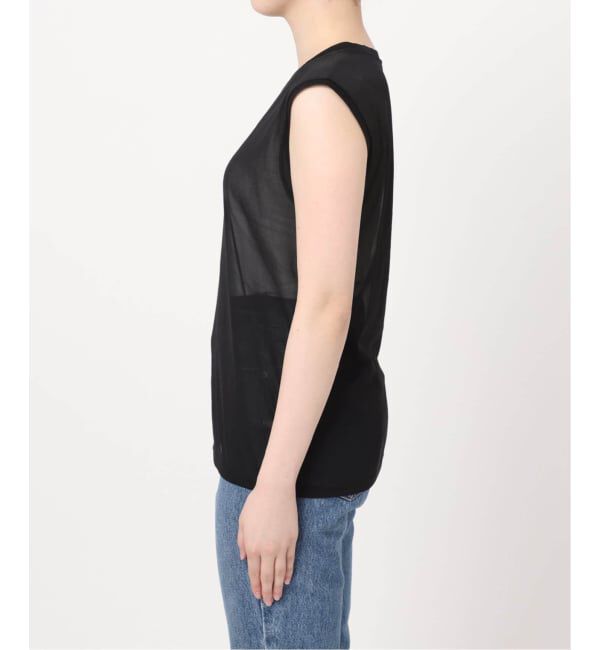 NOBLE「《追加》シアースキニーノースリーブトップス」|Tシャツ・カットソー|