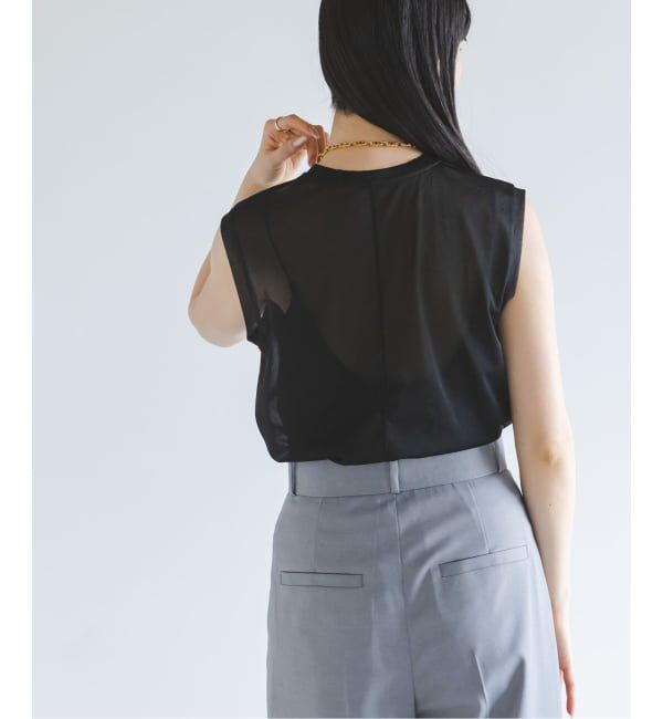 NOBLE「《追加》シアースキニーノースリーブトップス」|Tシャツ・カットソー|