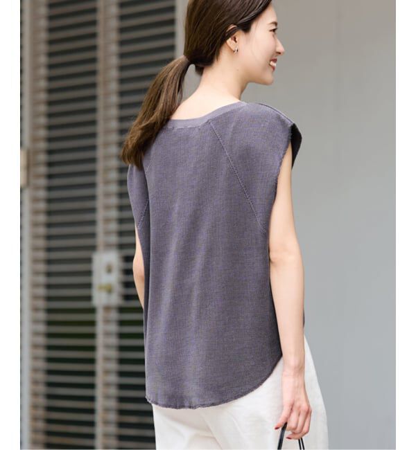 FRAMeWORK「オゾン加工ワッフルフレンチTee」|Tシャツ・カットソー|グレーB