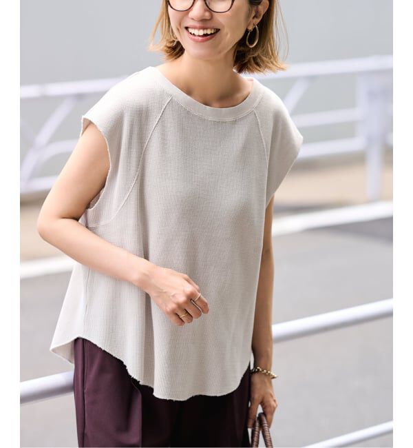 FRAMeWORK「オゾン加工ワッフルフレンチTee」|Tシャツ・カットソー|