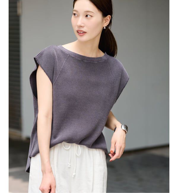 FRAMeWORK「オゾン加工ワッフルフレンチTee」|Tシャツ・カットソー|