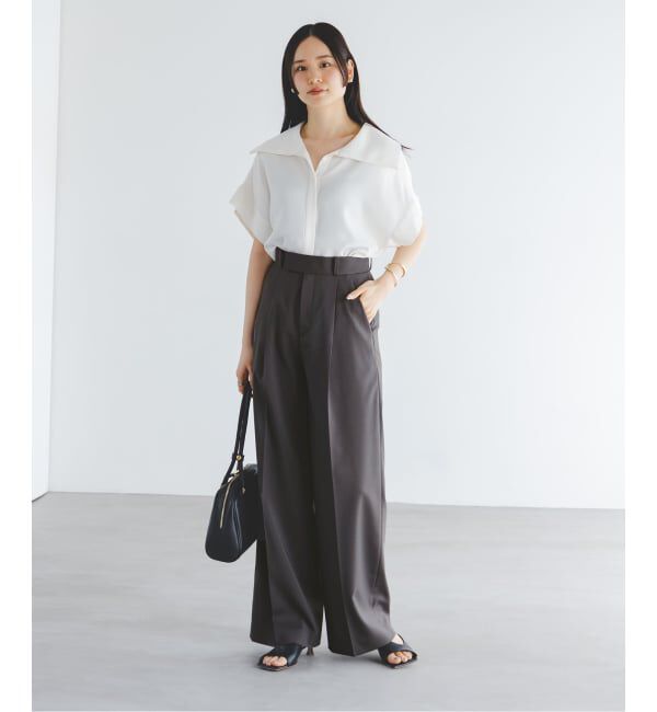 NOBLE「《追加》エステルツイルストレッチスラックスパンツ」|スラックス|