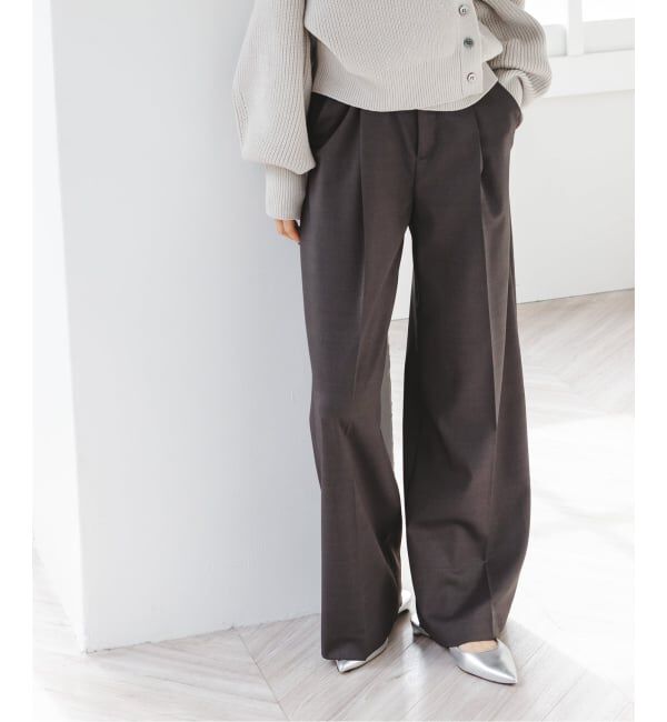 NOBLE「《追加》エステルツイルストレッチスラックスパンツ」|スラックス|
