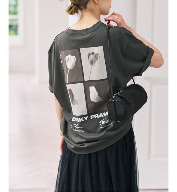 Spick and Span「アートフォトTシャツ」|Tシャツ・カットソー|ブラック B