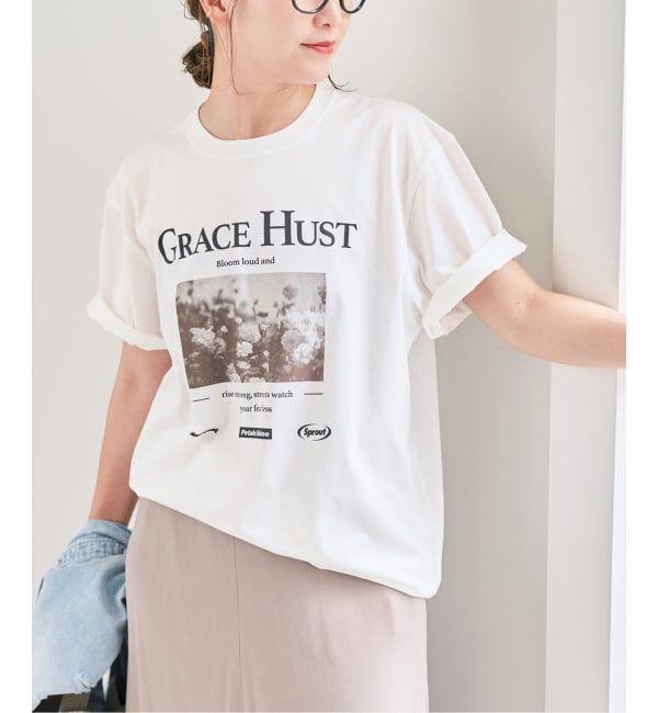 Spick and Span「アートフォトTシャツ」|Tシャツ・カットソー|ホワイト B