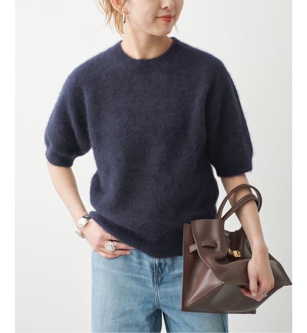 Spick and Span「《新色 / 追加予約》FOX/ALPACAハーフスリーブニット」|ニット・セーター|