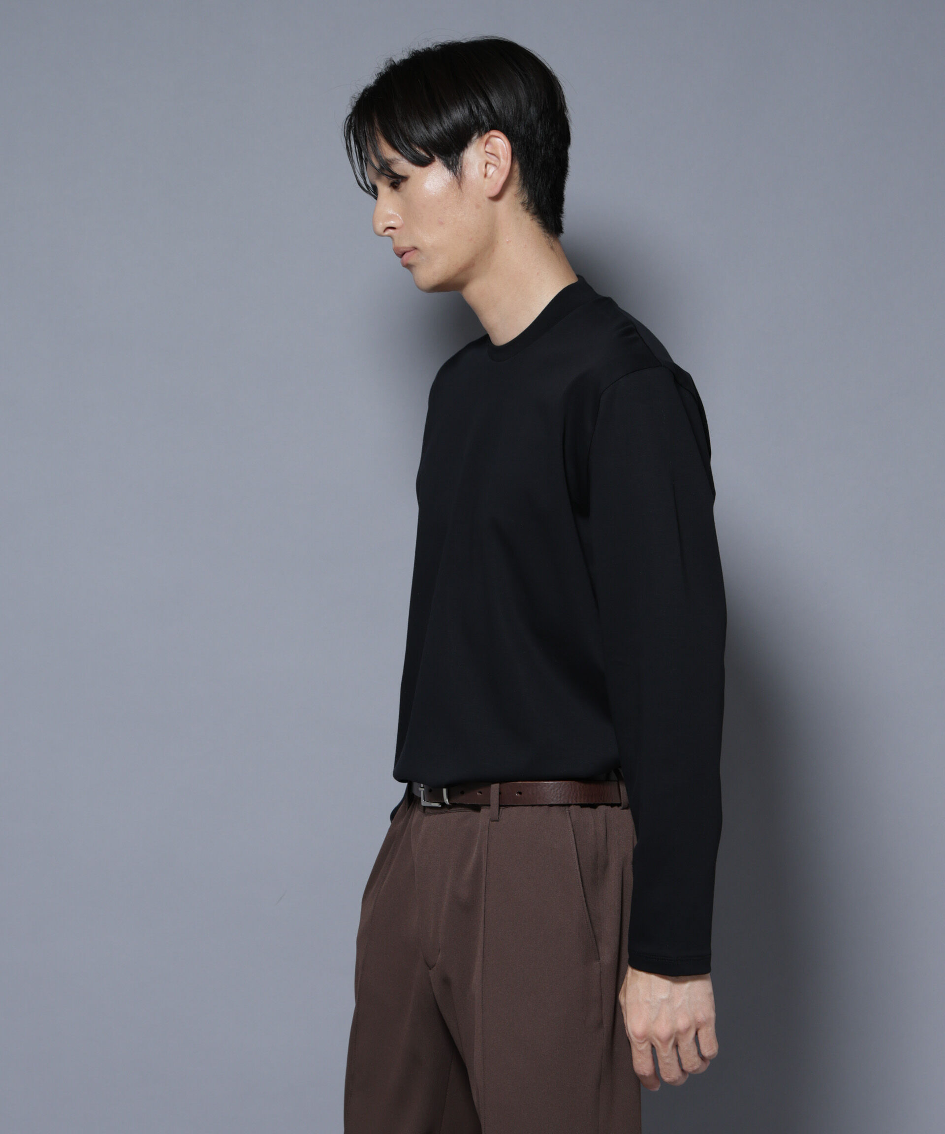 nano･universe「ジャケT(R)  プレミアム クルーネック 長袖」|Tシャツ・カットソー|