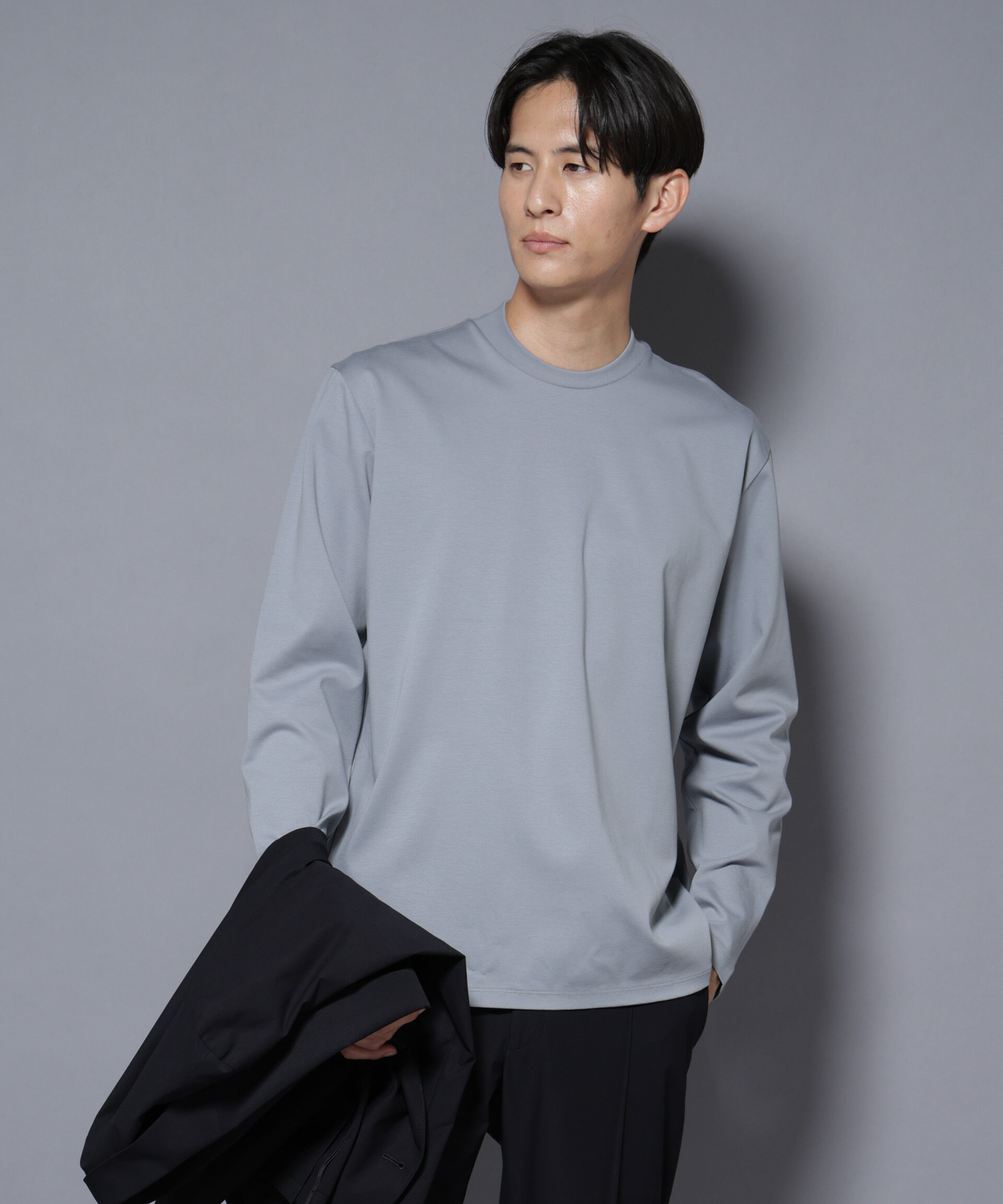 nano･universe「ジャケT(R)  プレミアム クルーネック 長袖」|Tシャツ・カットソー|