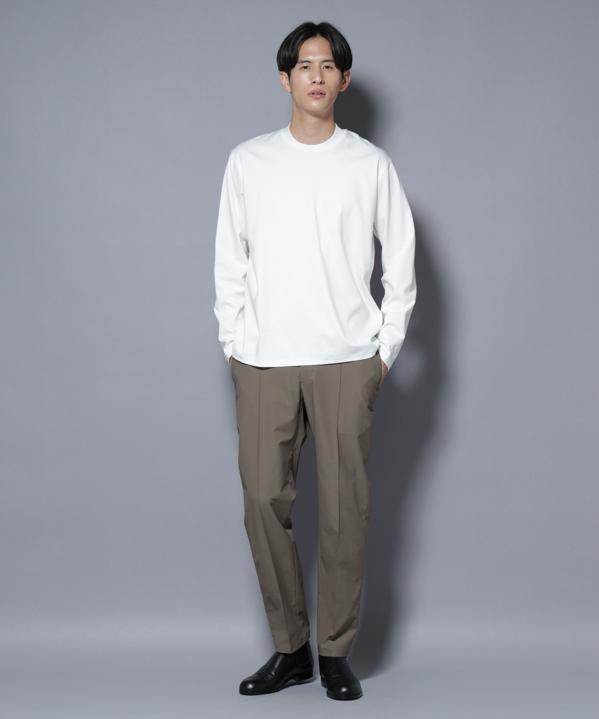 nano･universe「ジャケT(R)  プレミアム クルーネック 長袖」|Tシャツ・カットソー|