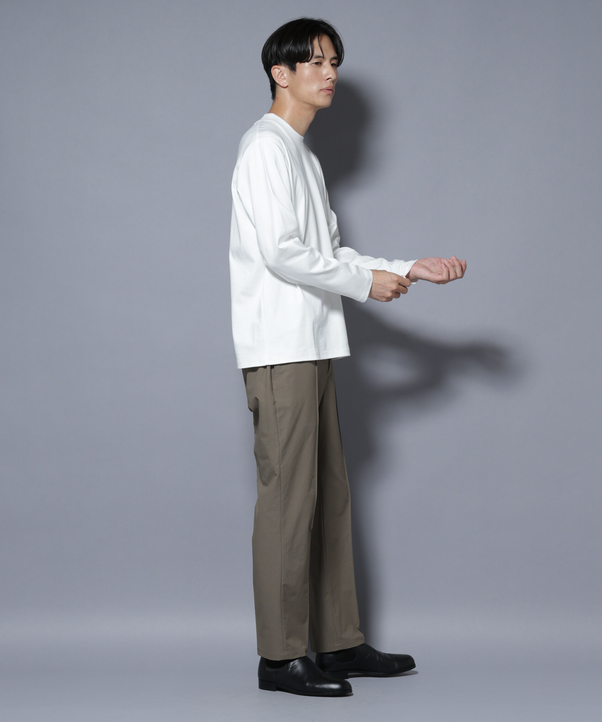 nano･universe「ジャケT(R)  プレミアム クルーネック 長袖」|Tシャツ・カットソー|