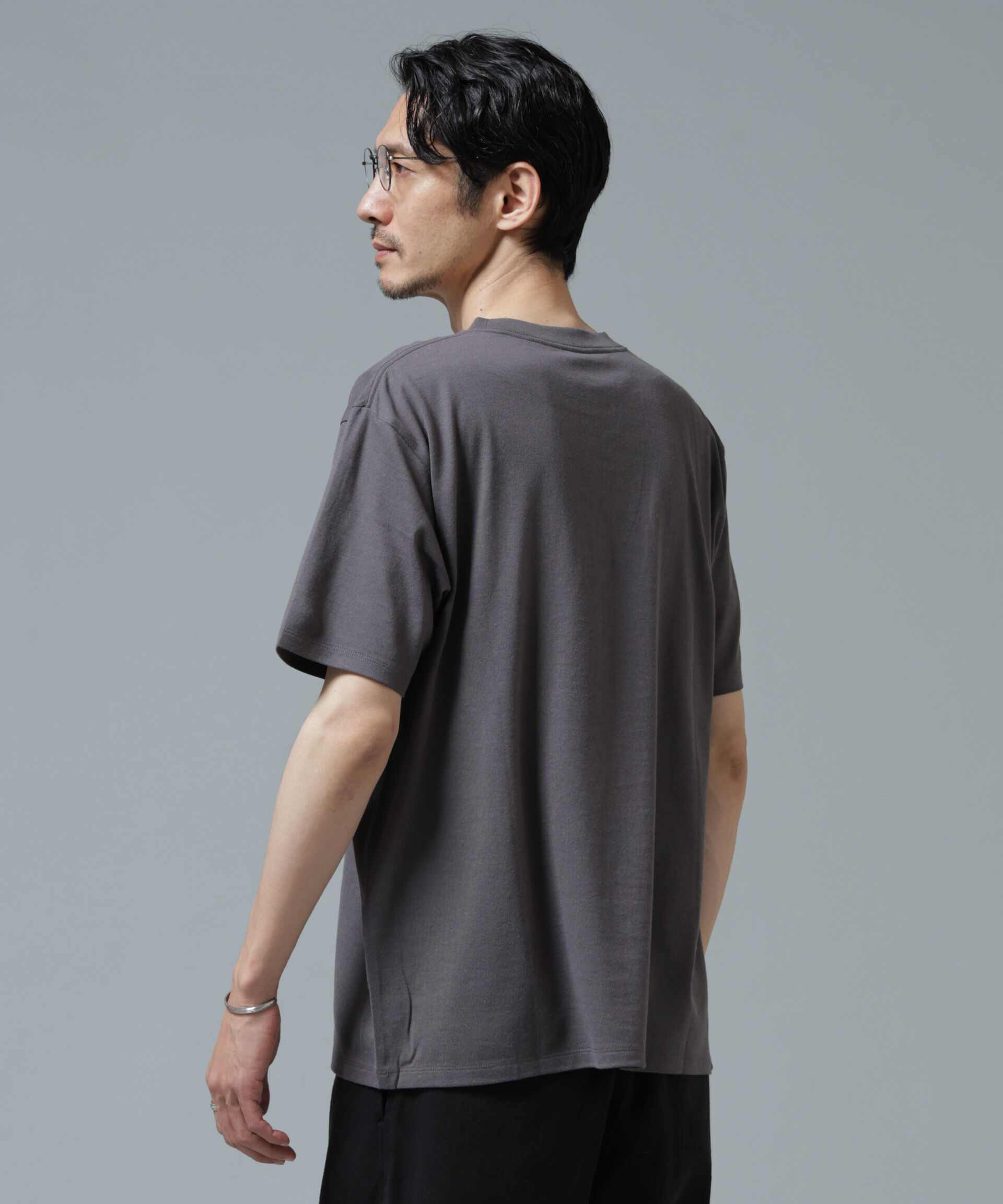 NANO universe「Anti Soaked(R) 汗染み防止 ライトウェイト 5.6oz ミドルシルエットTシャツ」|Tシャツ・カットソー|