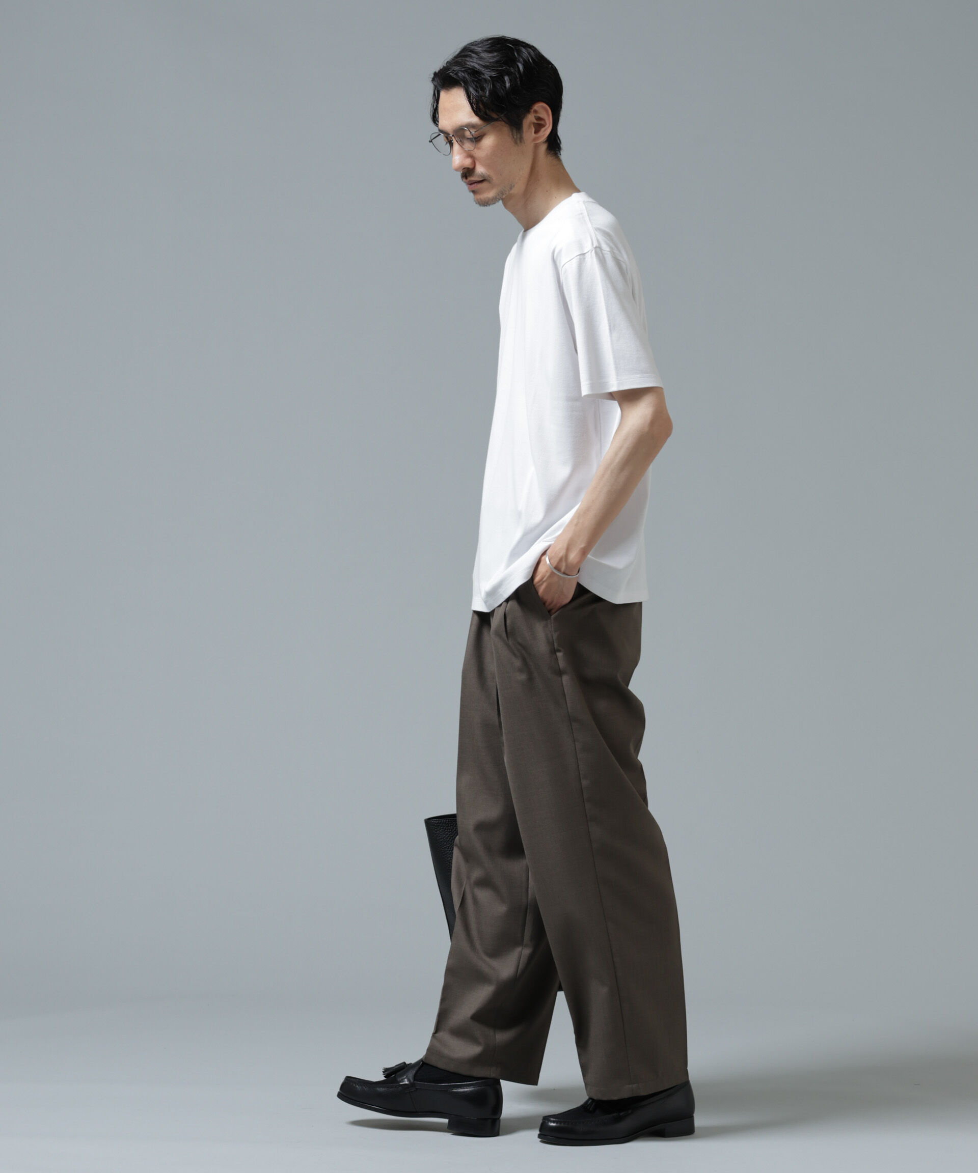 NANO universe「Anti Soaked(R) 汗染み防止 ライトウェイト 5.6oz ミドルシルエットTシャツ」|Tシャツ・カットソー|