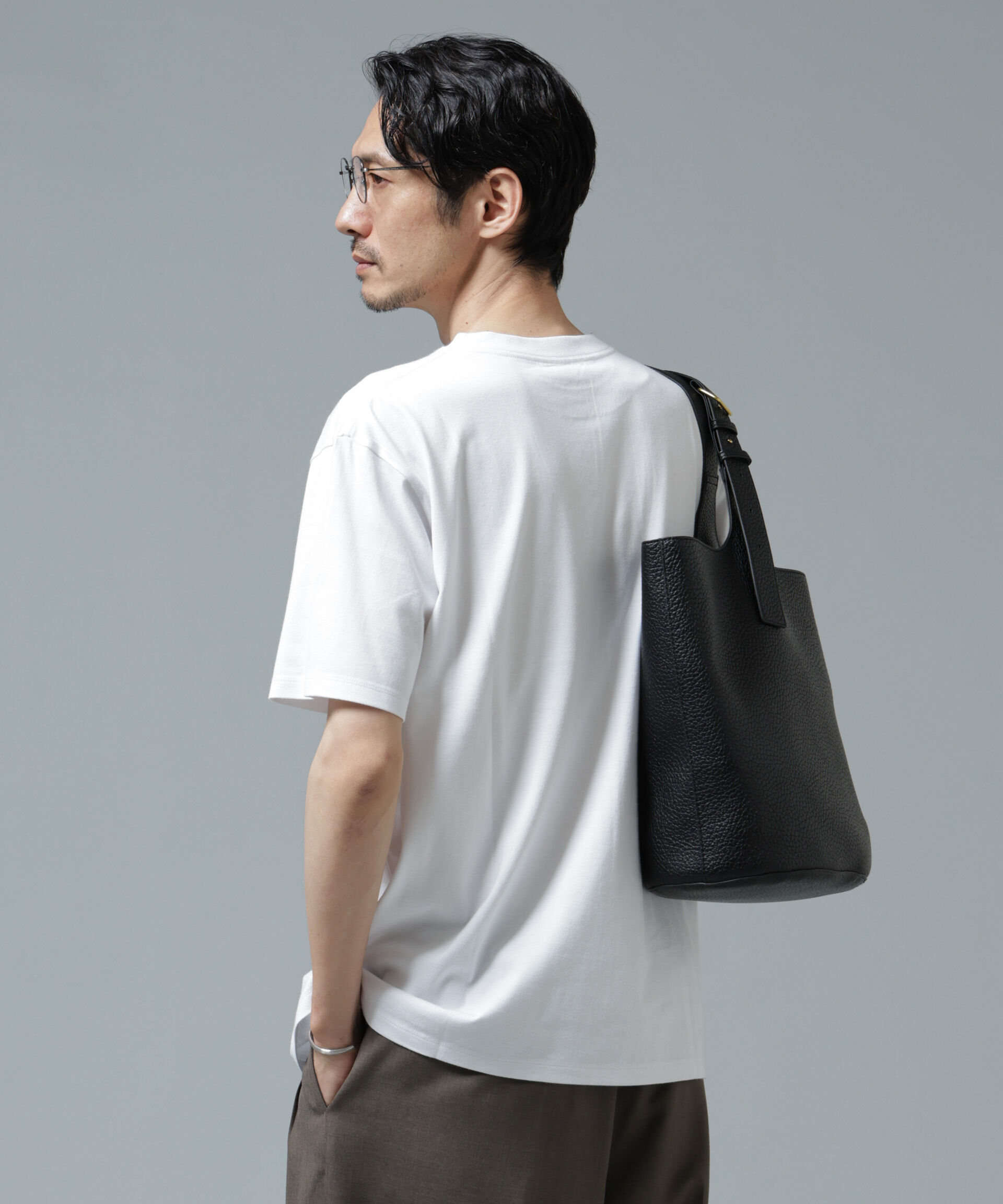 NANO universe「Anti Soaked(R) 汗染み防止 ライトウェイト 5.6oz ミドルシルエットTシャツ」|Tシャツ・カットソー|