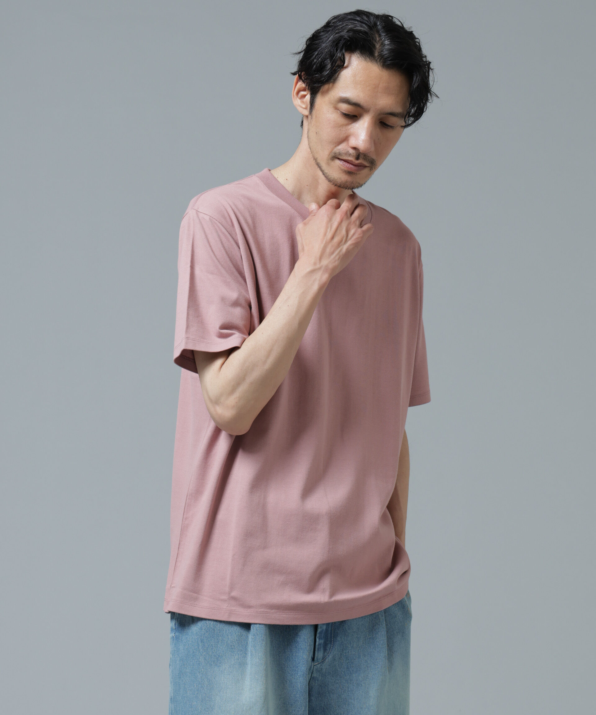 NANO universe「Anti Soaked(R) 汗染み防止 ライトウェイト 5.6oz ミドルシルエットTシャツ」|Tシャツ・カットソー|スモーキーピ 4