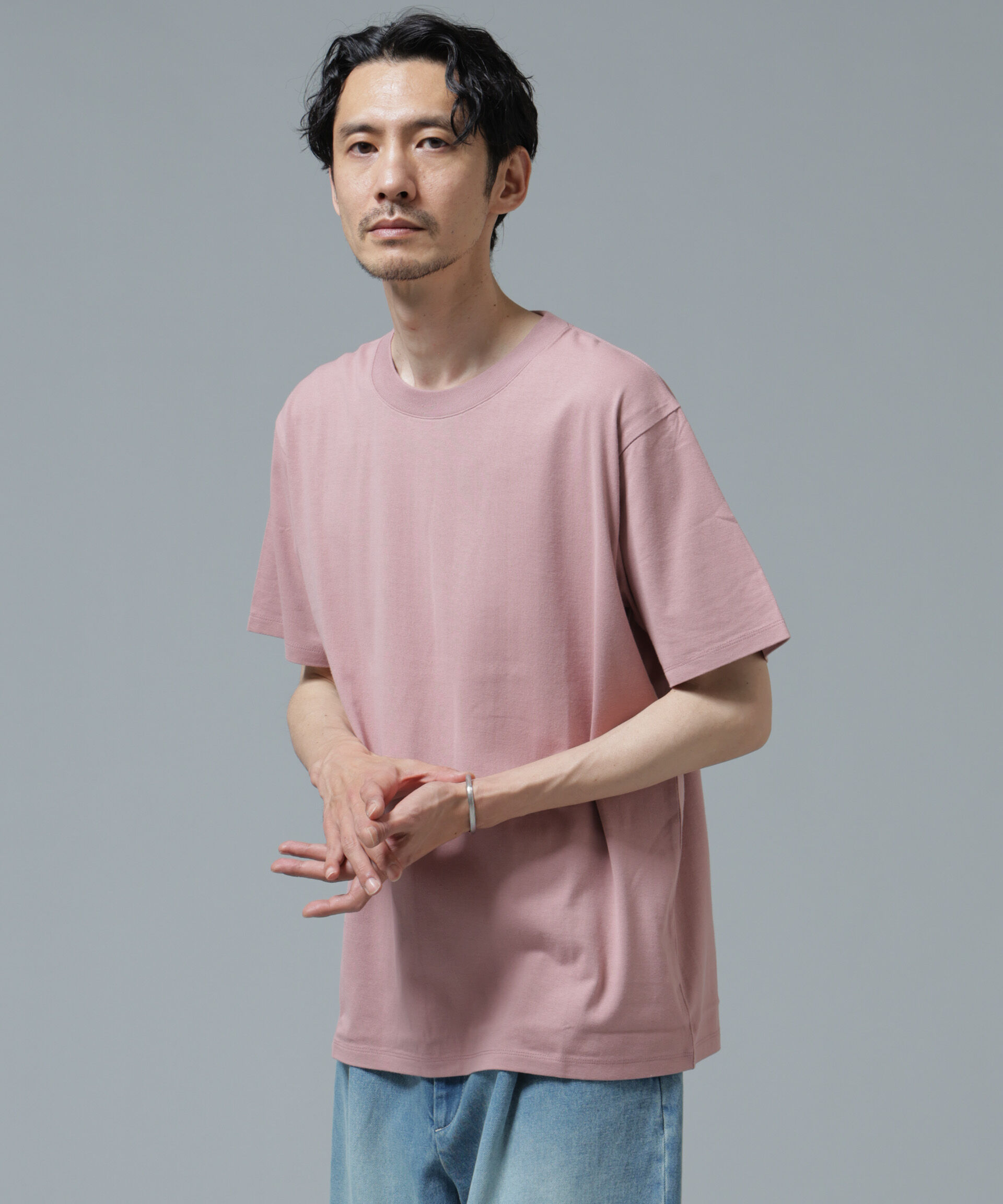 NANO universe「Anti Soaked(R) 汗染み防止 ライトウェイト 5.6oz ミドルシルエットTシャツ」|Tシャツ・カットソー|