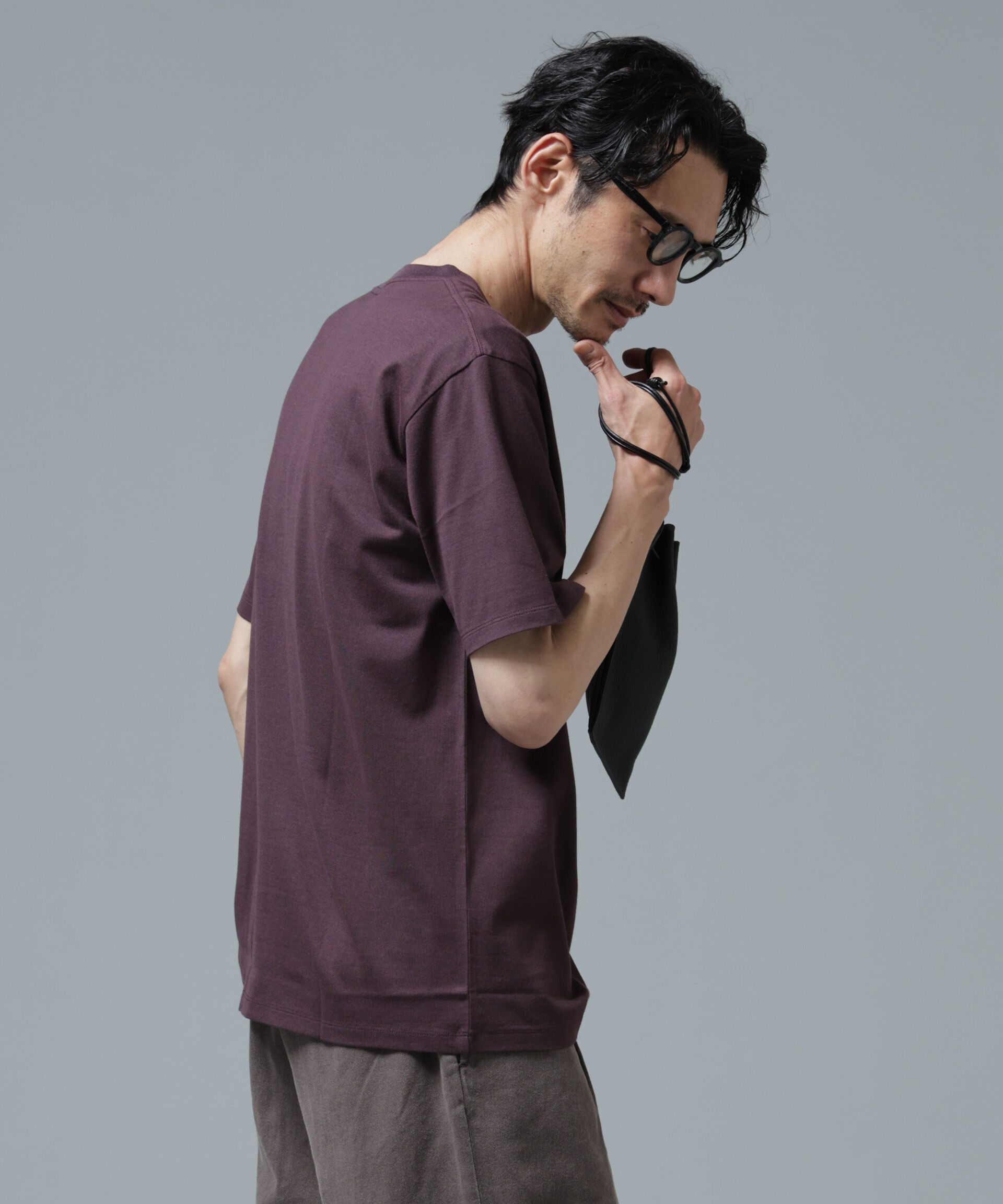 NANO universe「Anti Soaked(R) 汗染み防止 ライトウェイト 5.6oz ミドルシルエットTシャツ」|Tシャツ・カットソー|