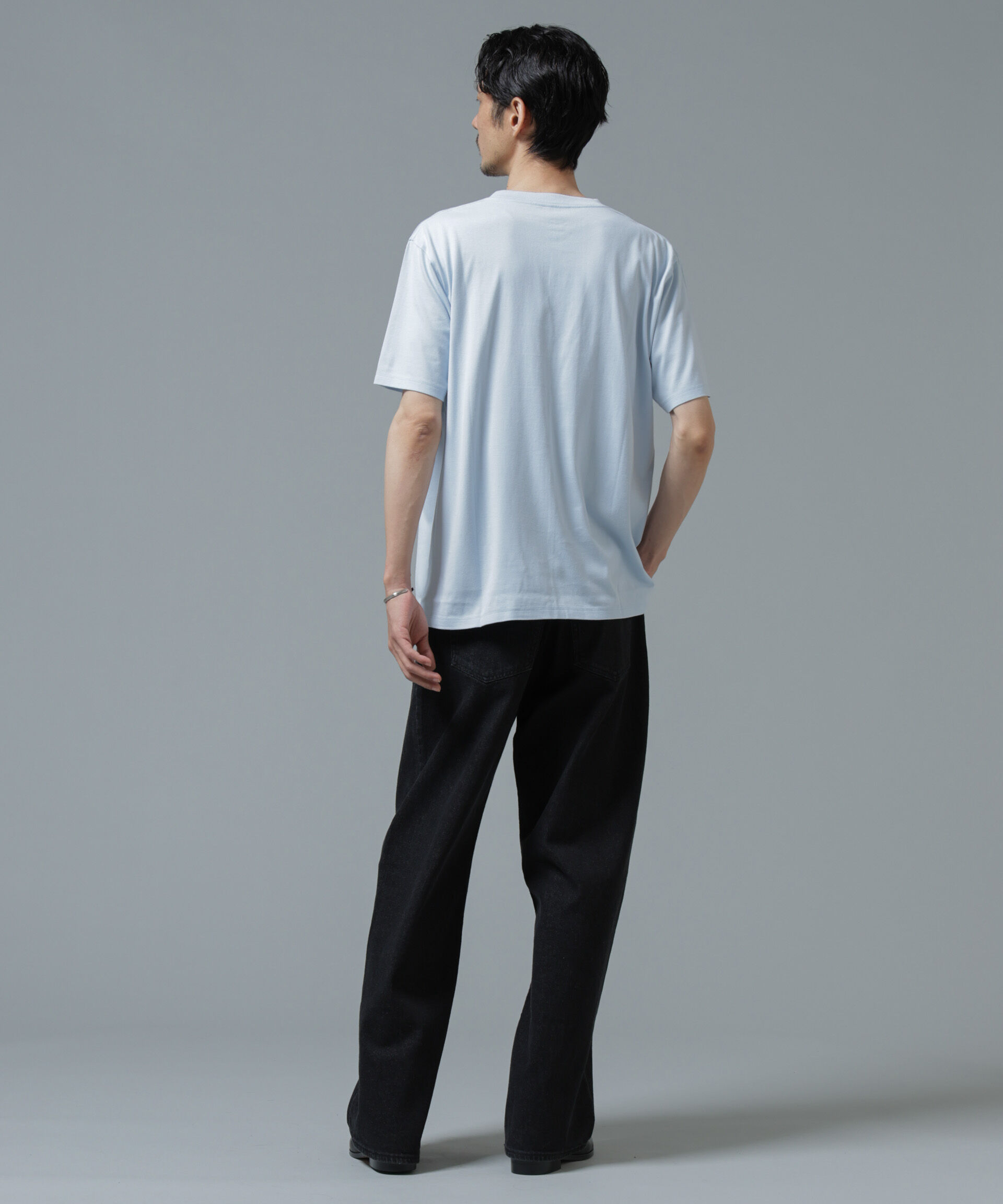 NANO universe「Anti Soaked(R) 汗染み防止 ライトウェイト 5.6oz ミドルシルエットTシャツ」|Tシャツ・カットソー|