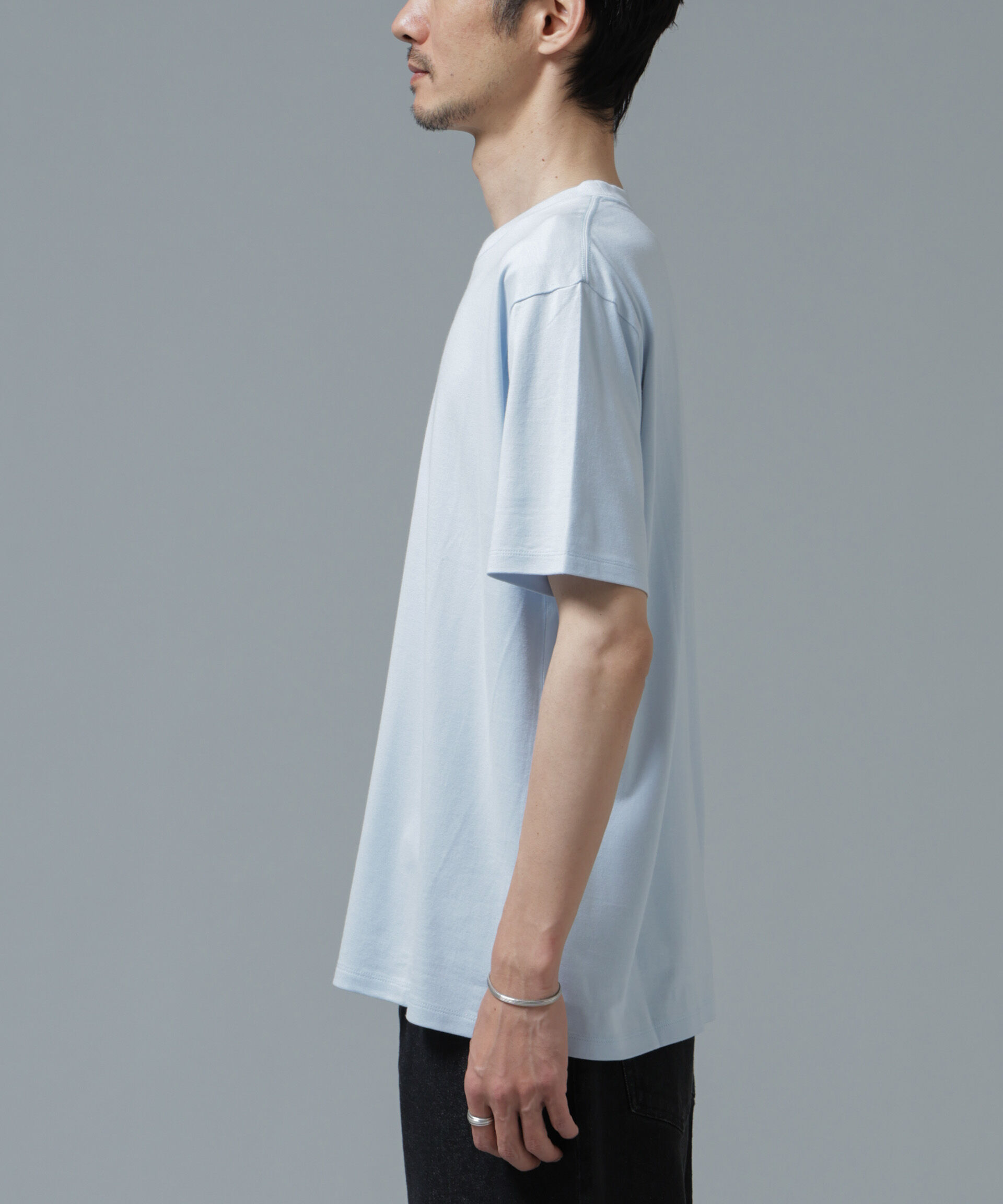 NANO universe「Anti Soaked(R) 汗染み防止 ライトウェイト 5.6oz ミドルシルエットTシャツ」|Tシャツ・カットソー|