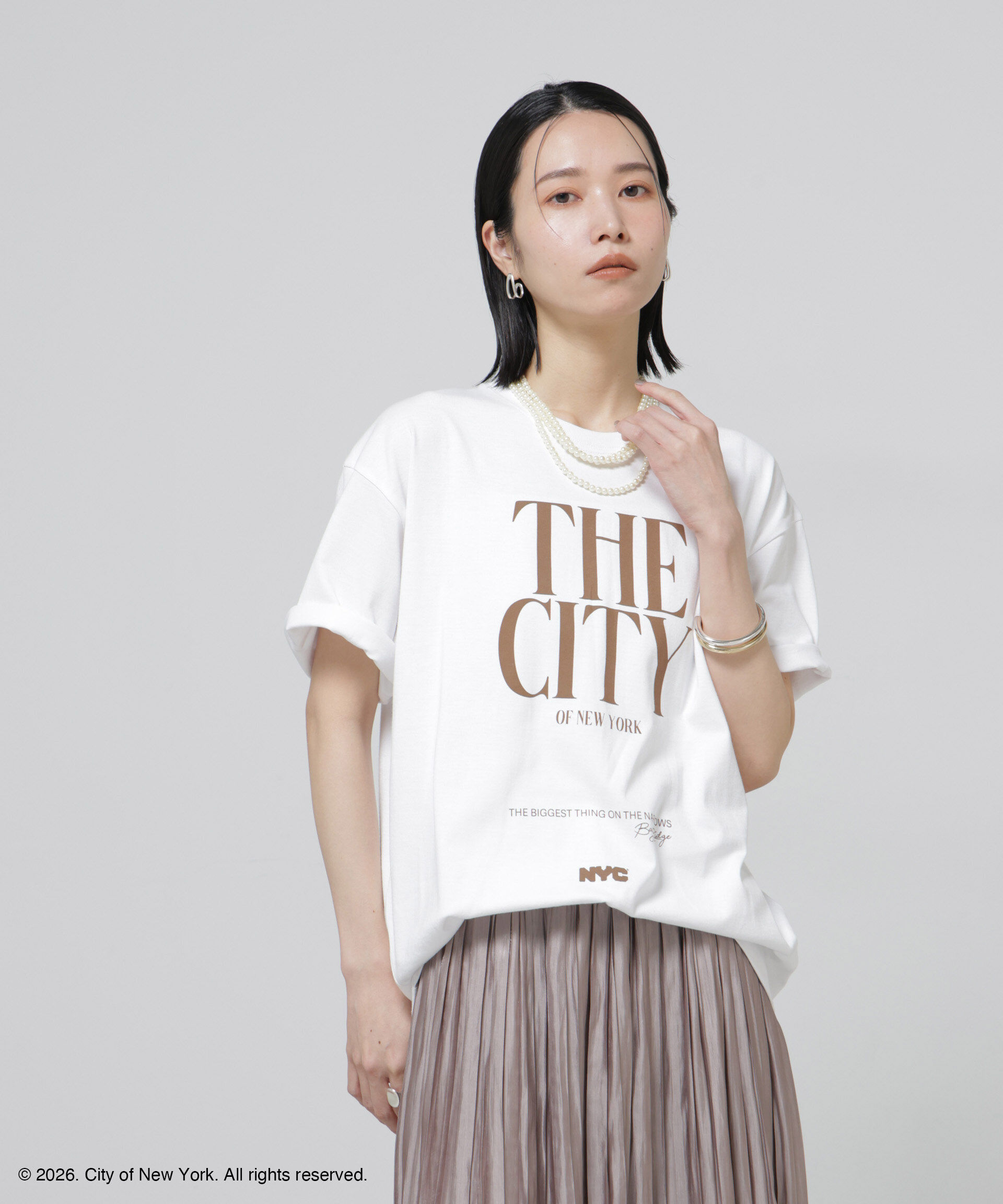 NANO universe「GOOD ROCK SPEED&times;Anti Soaked(R) 汗染み防止 NYC Tシャツ」|Tシャツ・カットソー|