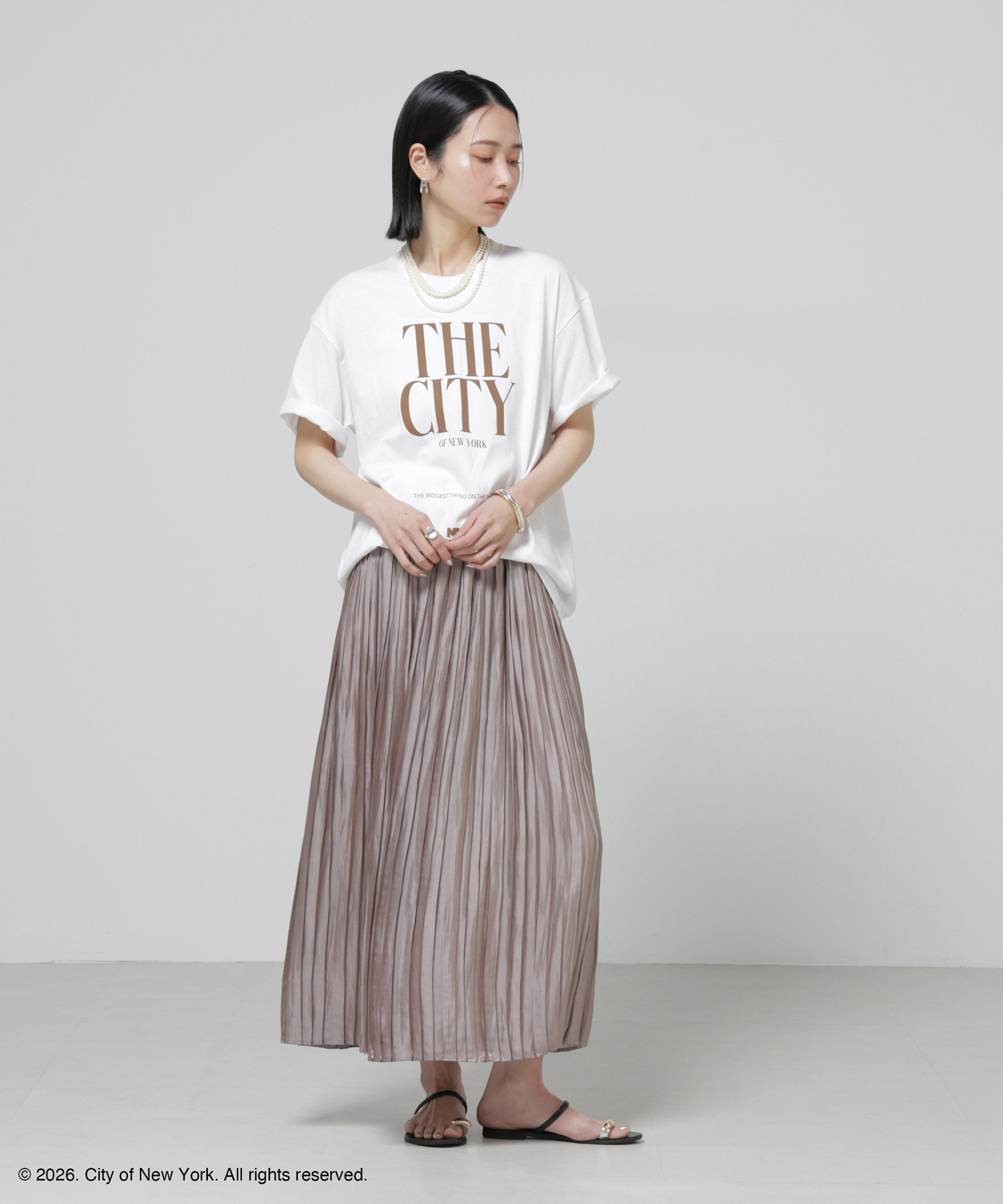 NANO universe「GOOD ROCK SPEED&times;Anti Soaked(R) 汗染み防止 NYC Tシャツ」|Tシャツ・カットソー|