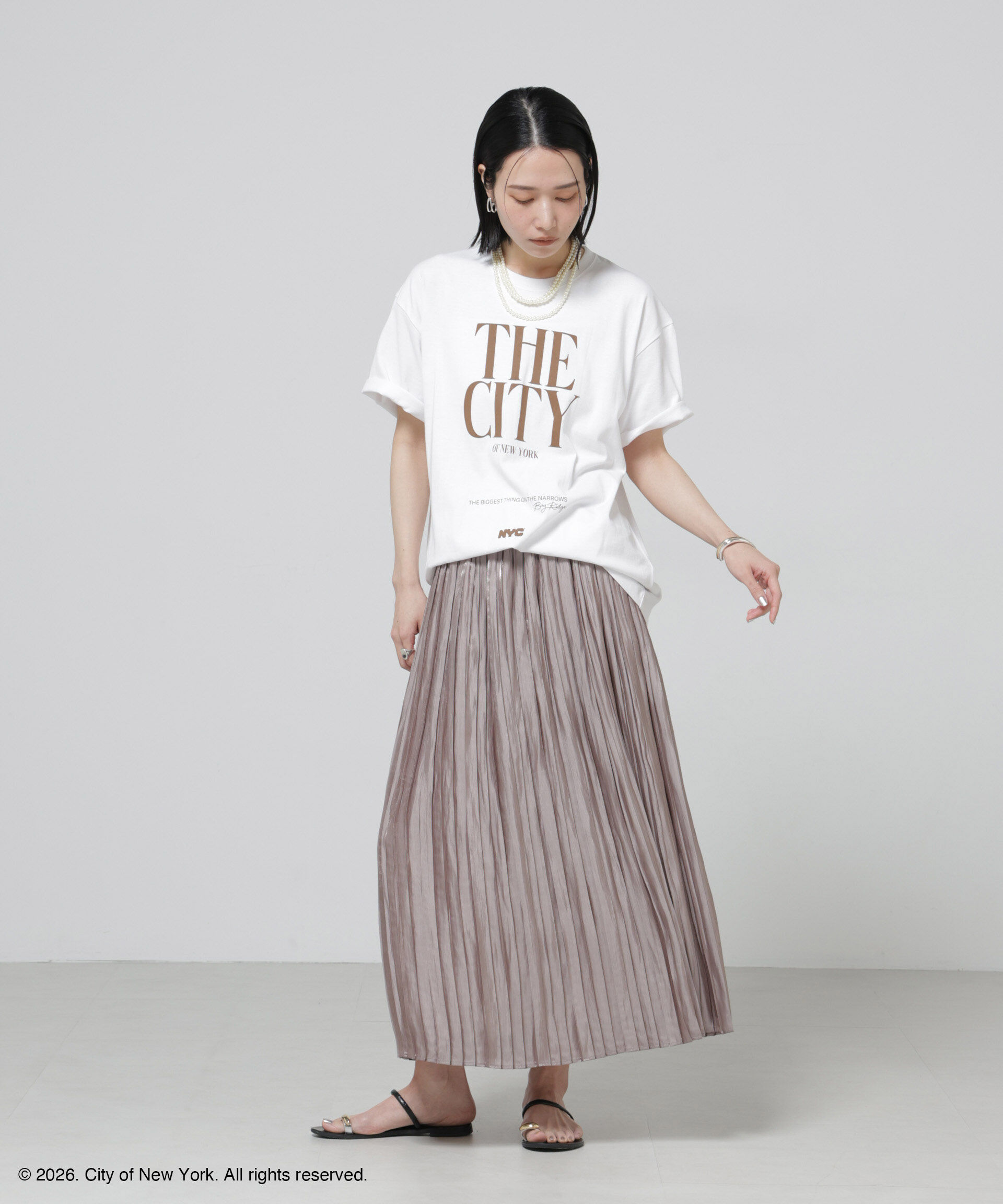 NANO universe「GOOD ROCK SPEED&times;Anti Soaked(R) 汗染み防止 NYC Tシャツ」|Tシャツ・カットソー|