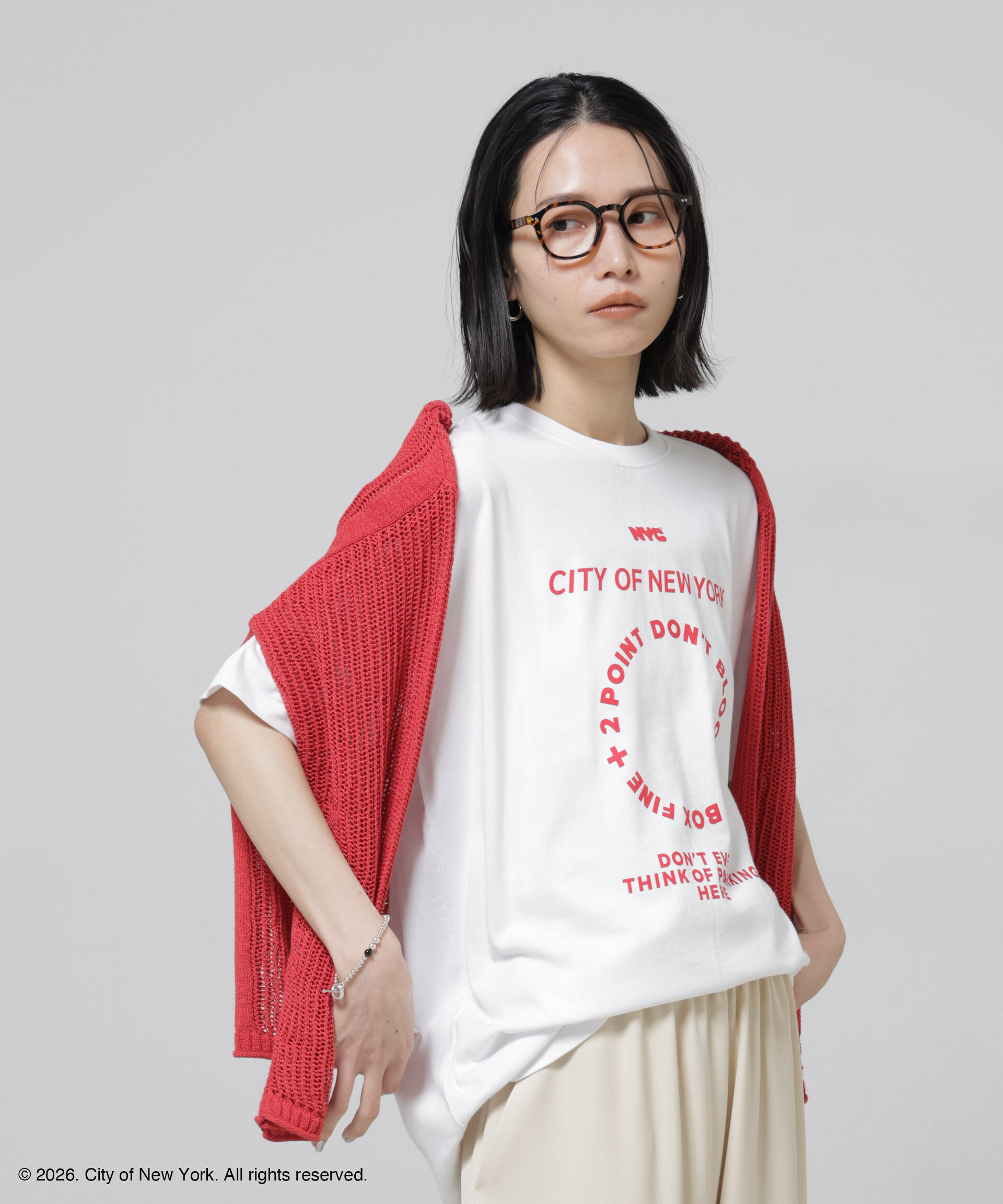 NANO universe「GOOD ROCK SPEED&times;Anti Soaked(R) 汗染み防止 NYC Tシャツ」|Tシャツ・カットソー|