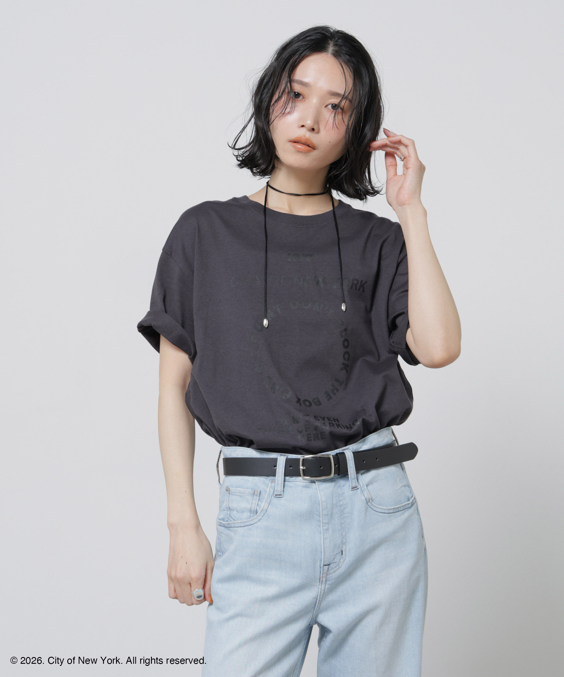 NANO universe「GOOD ROCK SPEED&times;Anti Soaked(R) 汗染み防止 NYC Tシャツ」|Tシャツ・カットソー|
