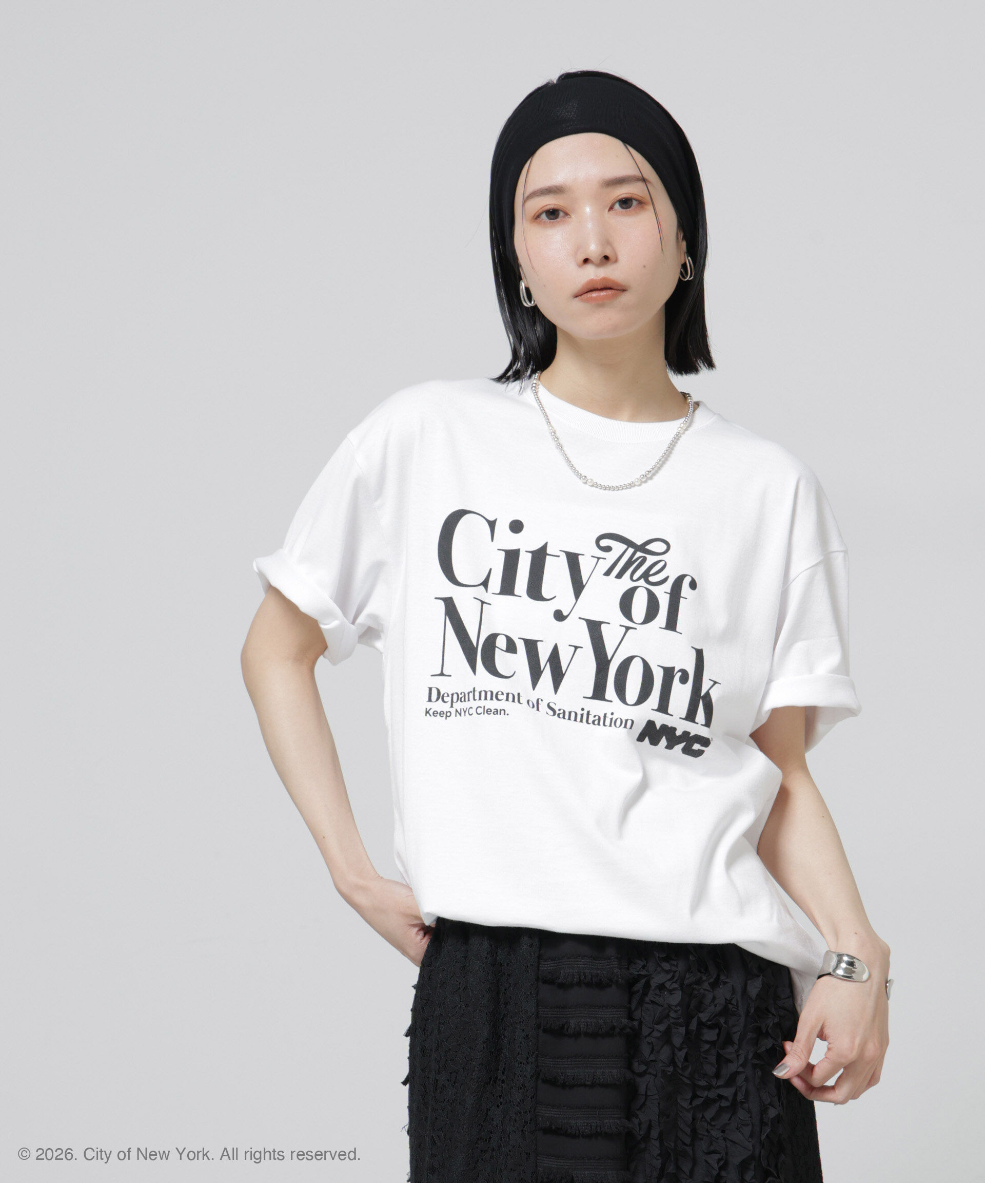 NANO universe「GOOD ROCK SPEED&times;Anti Soaked(R) 汗染み防止 NYC Tシャツ」|Tシャツ・カットソー|