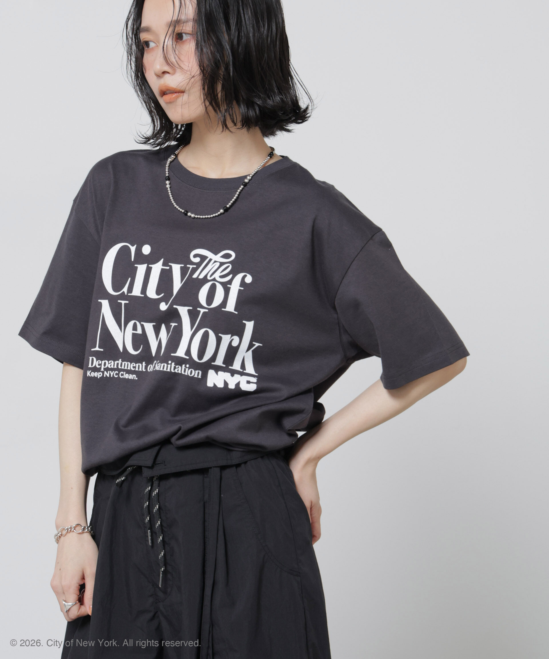 NANO universe「GOOD ROCK SPEED&times;Anti Soaked(R) 汗染み防止 NYC Tシャツ」|Tシャツ・カットソー|