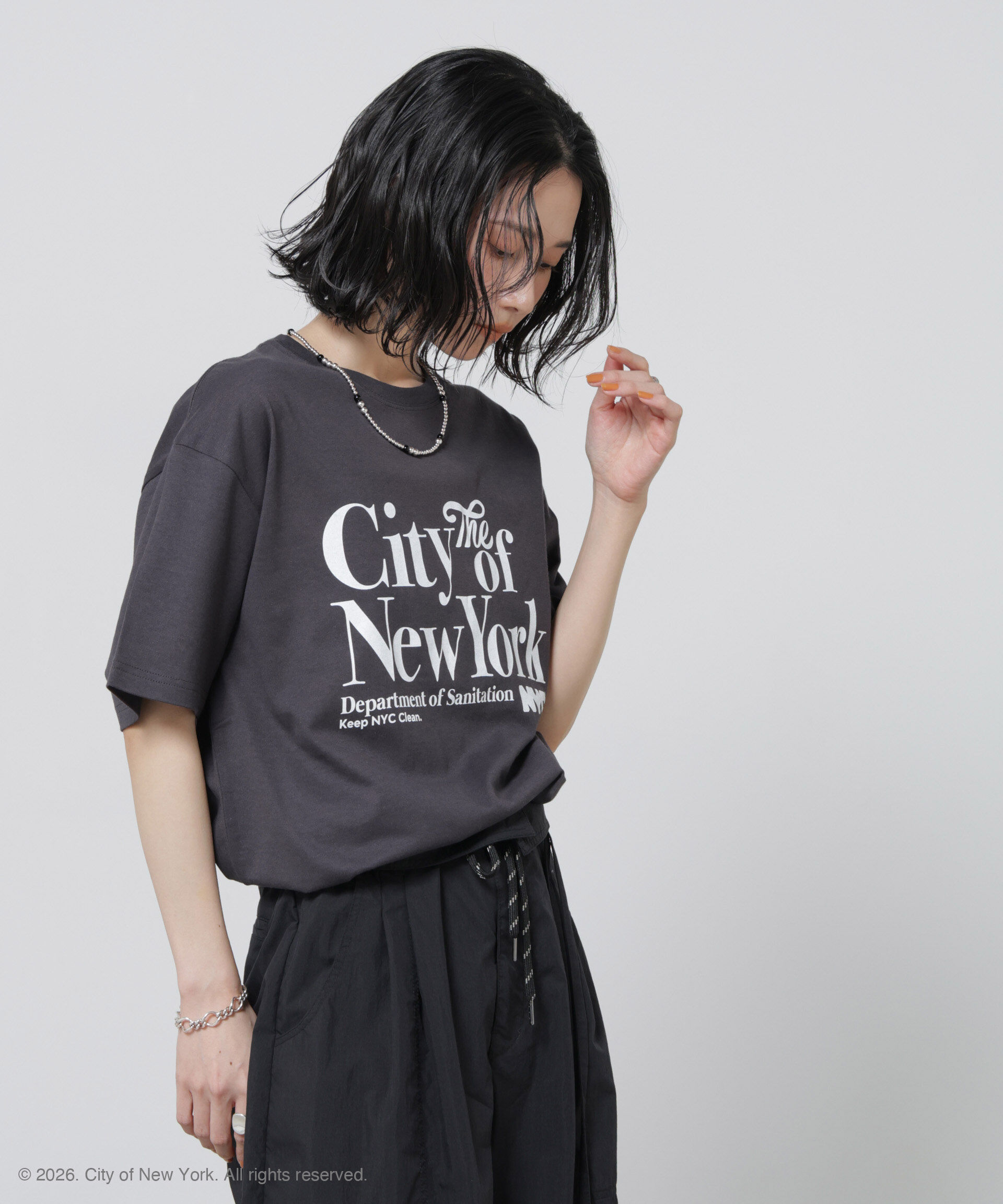 NANO universe「GOOD ROCK SPEED&times;Anti Soaked(R) 汗染み防止 NYC Tシャツ」|Tシャツ・カットソー|