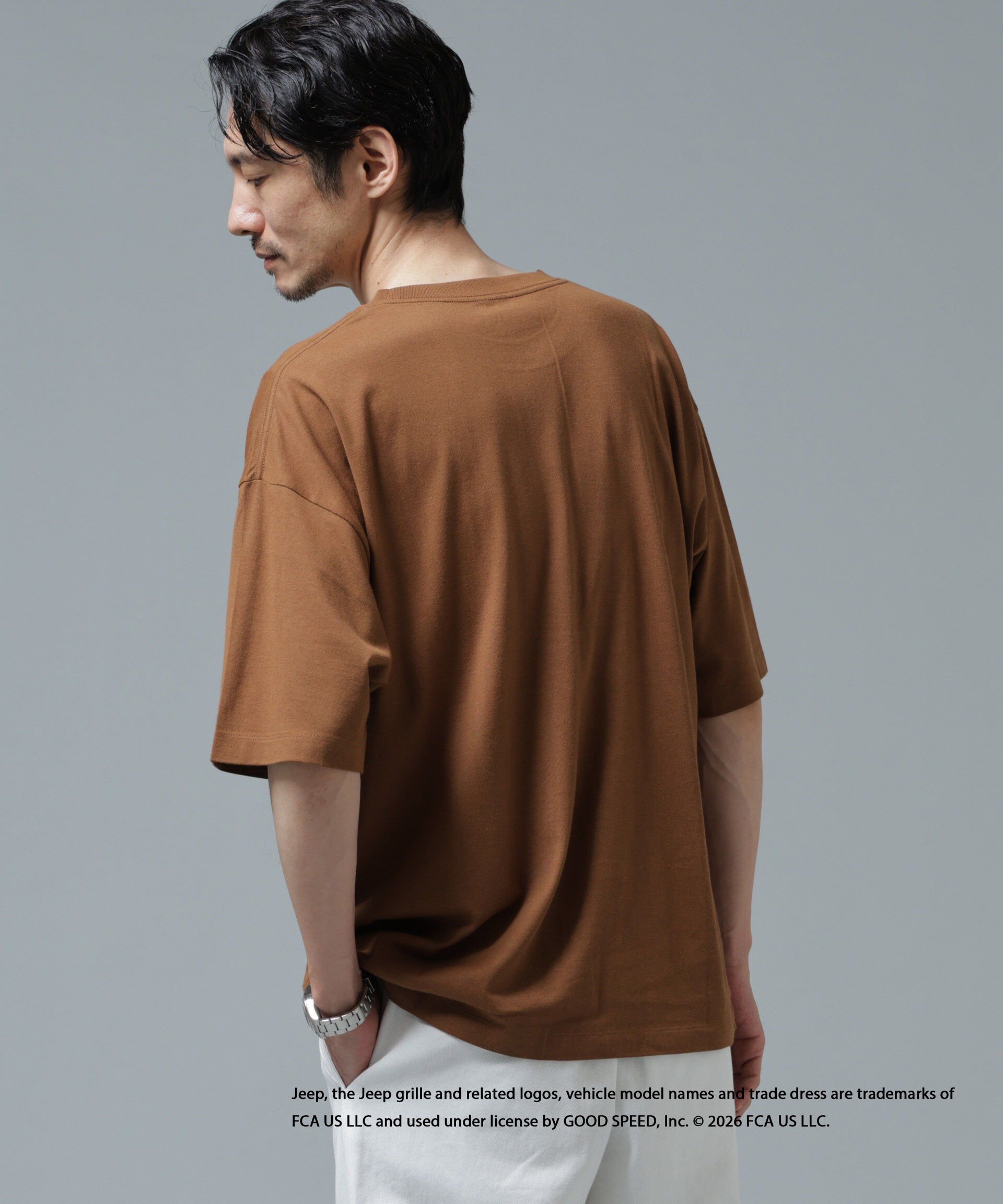 NANO universe「GOOD ROCK SPEED&times;Anti Soaked(R) 汗染み防止 ジープ Tシャツ」|Tシャツ・カットソー|