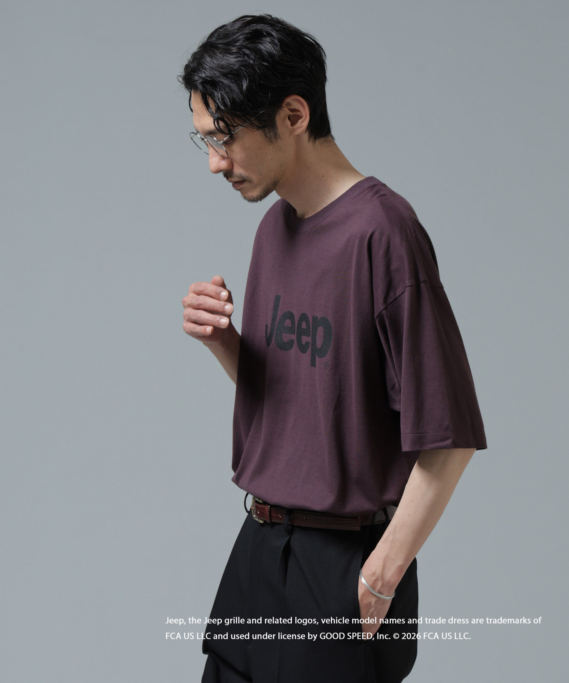 NANO universe「GOOD ROCK SPEED&times;Anti Soaked(R) 汗染み防止 ジープ Tシャツ」|Tシャツ・カットソー|パターン21