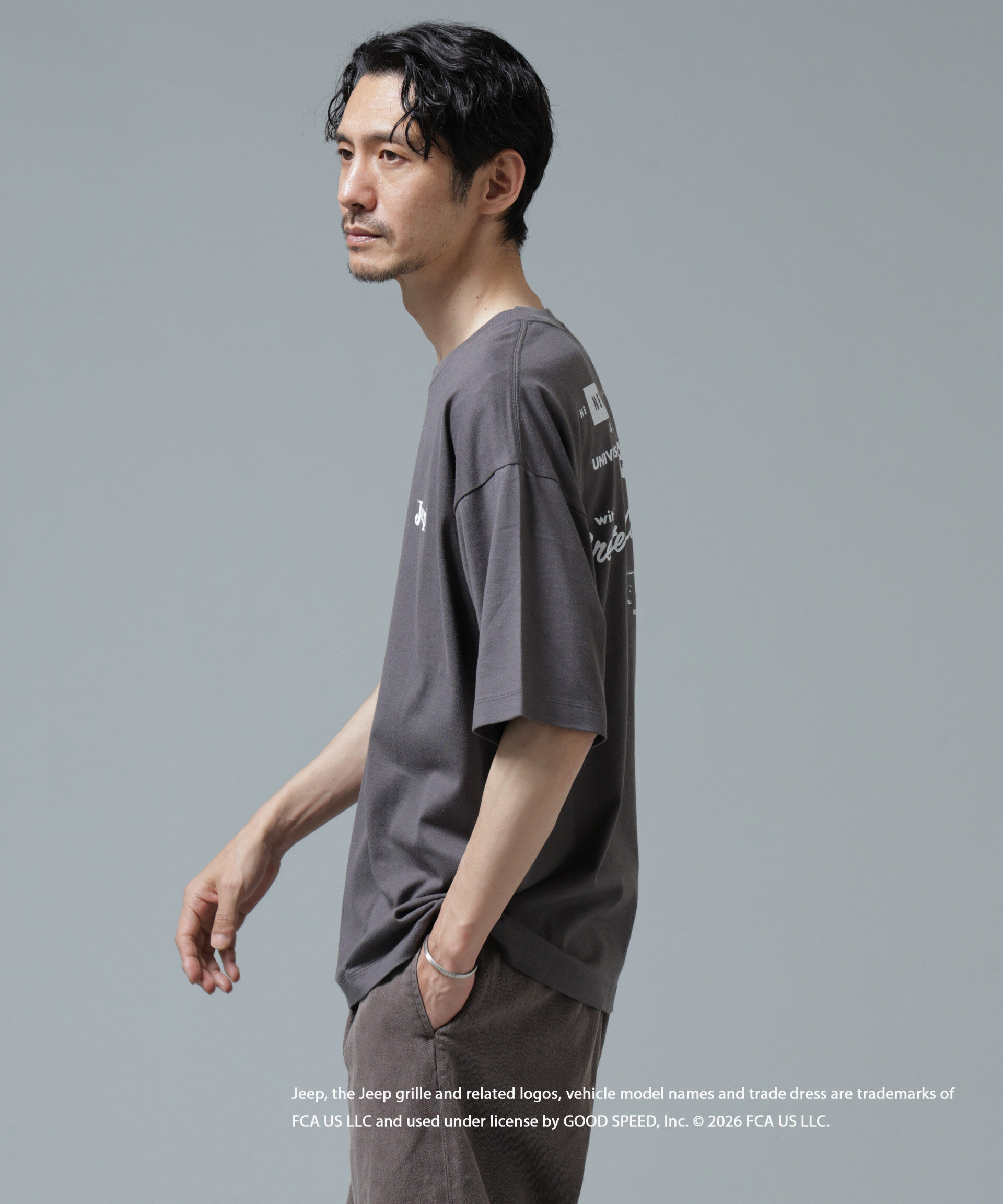 NANO universe「GOOD ROCK SPEED&times;Anti Soaked(R) 汗染み防止 ジープ Tシャツ」|Tシャツ・カットソー|