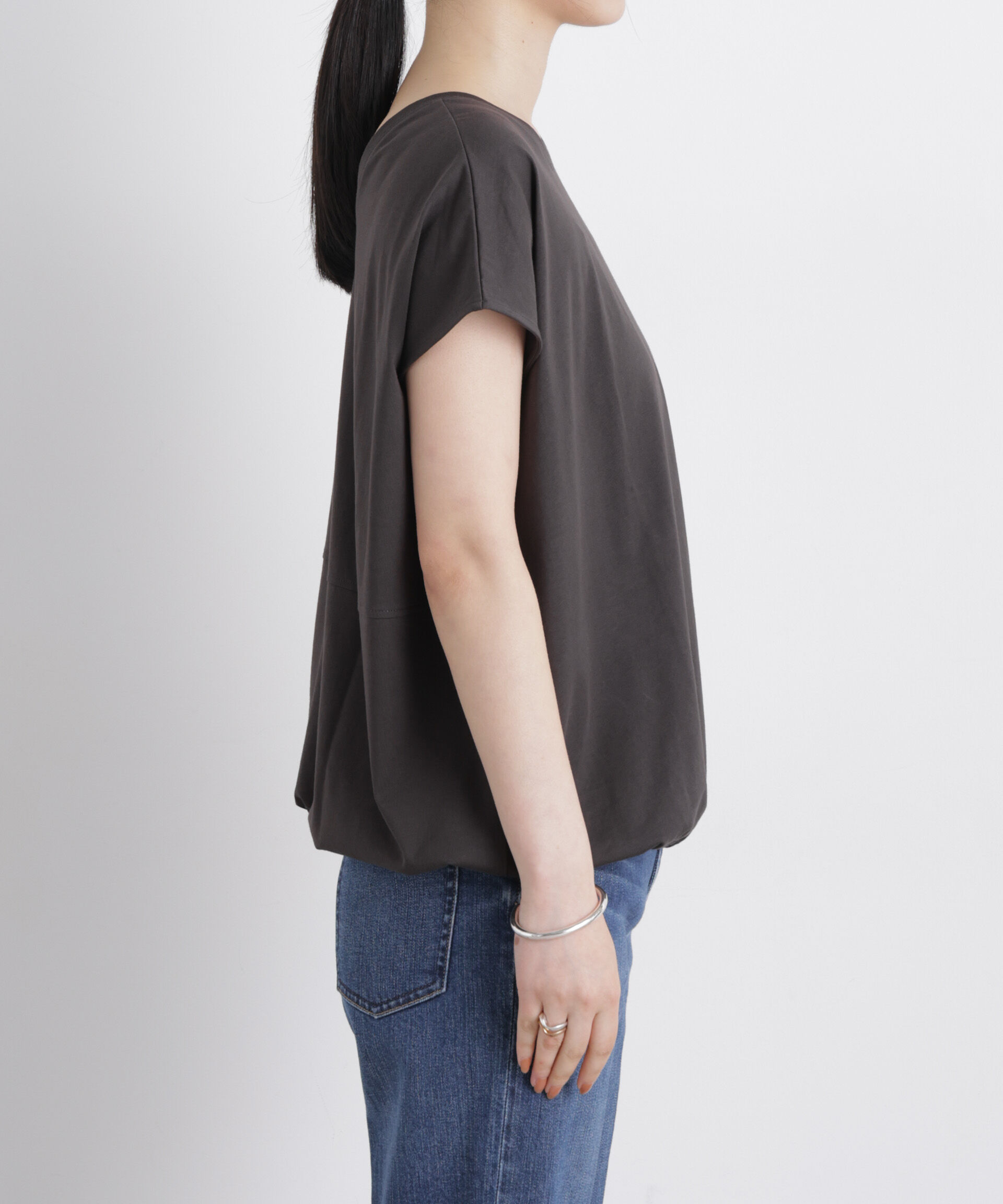 nano･universe「NANOFINE ドロストヘムカットトップス」|Tシャツ・カットソー|