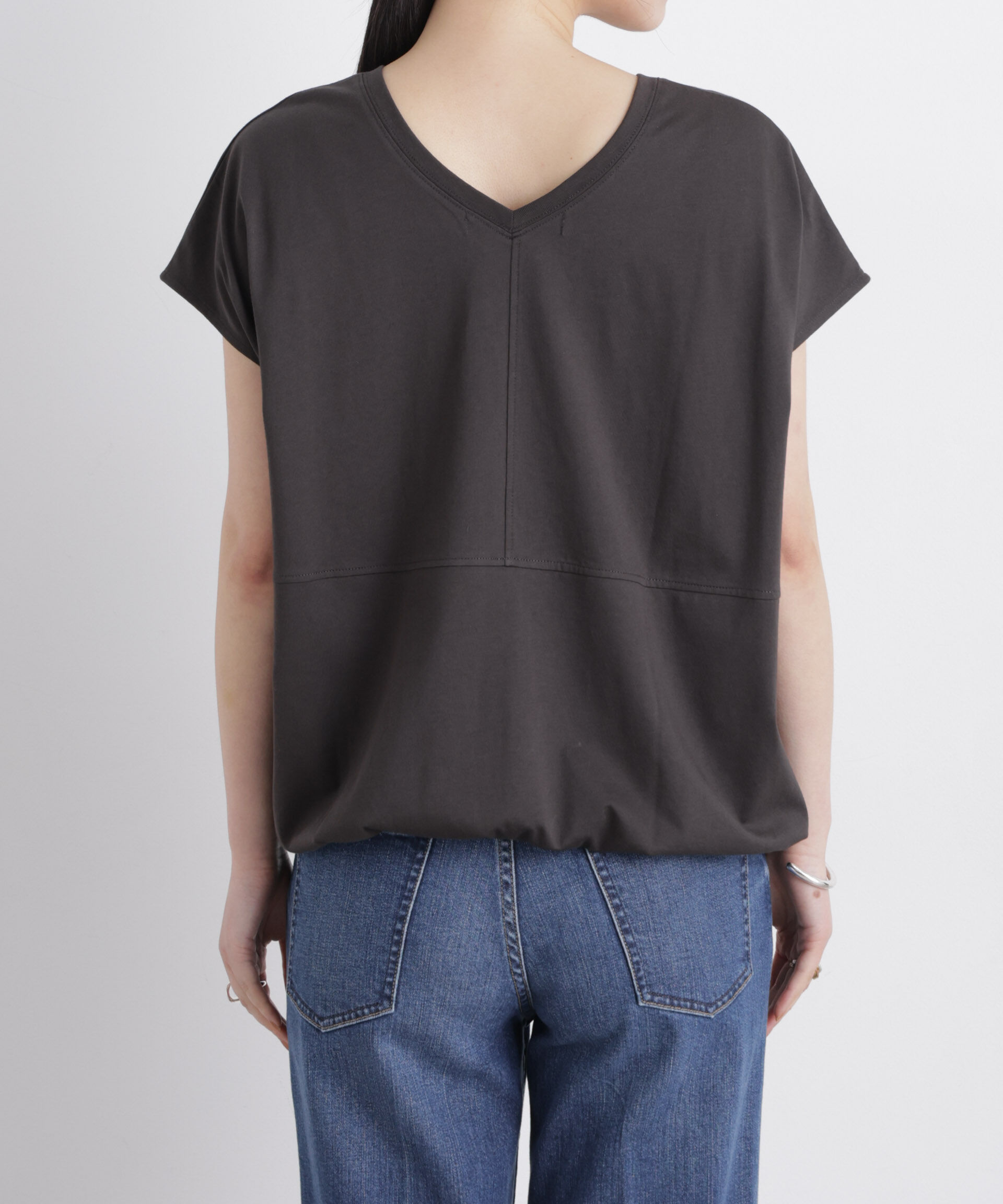 nano･universe「NANOFINE ドロストヘムカットトップス」|Tシャツ・カットソー|