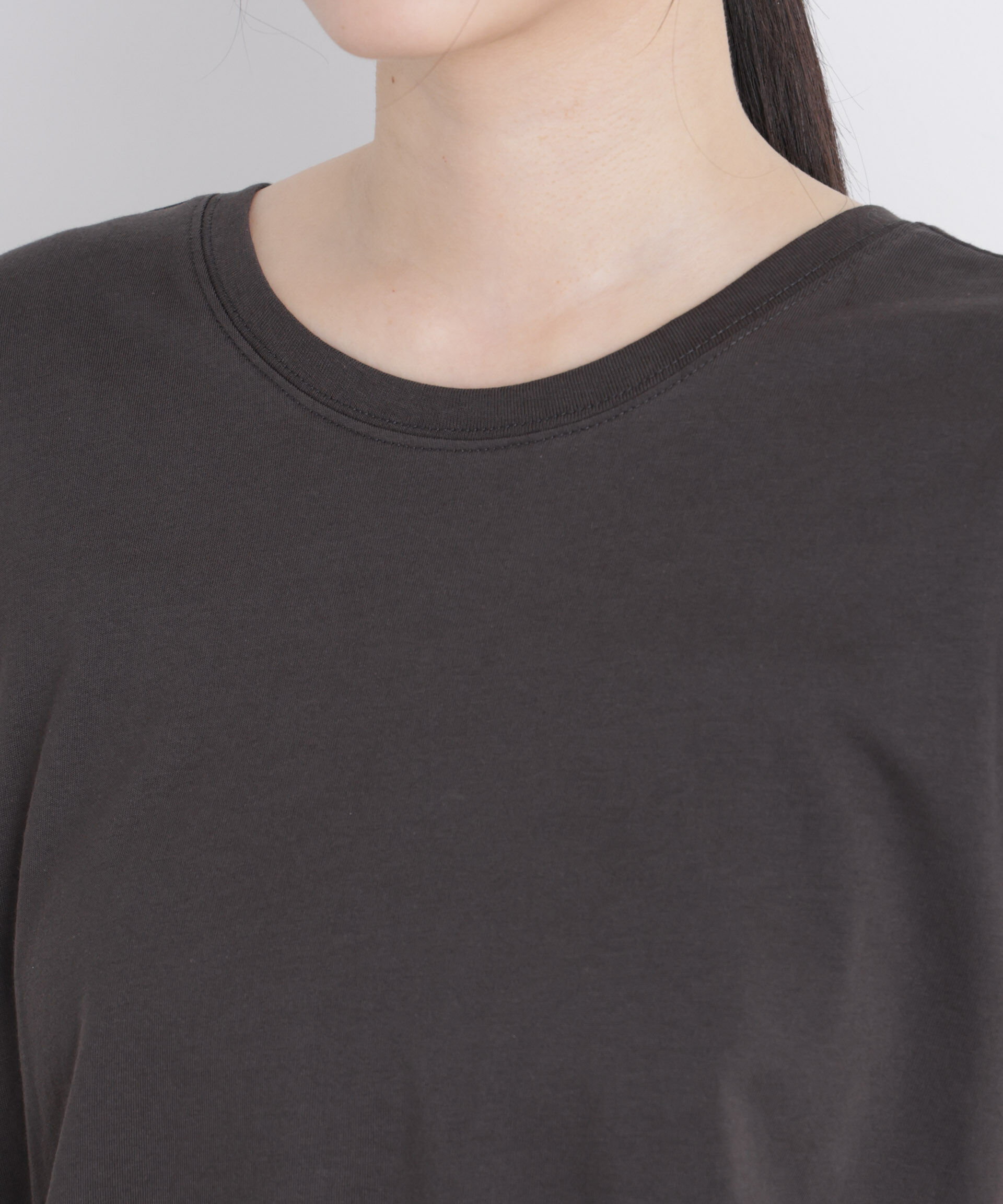 nano･universe「NANOFINE ドロストヘムカットトップス」|Tシャツ・カットソー|