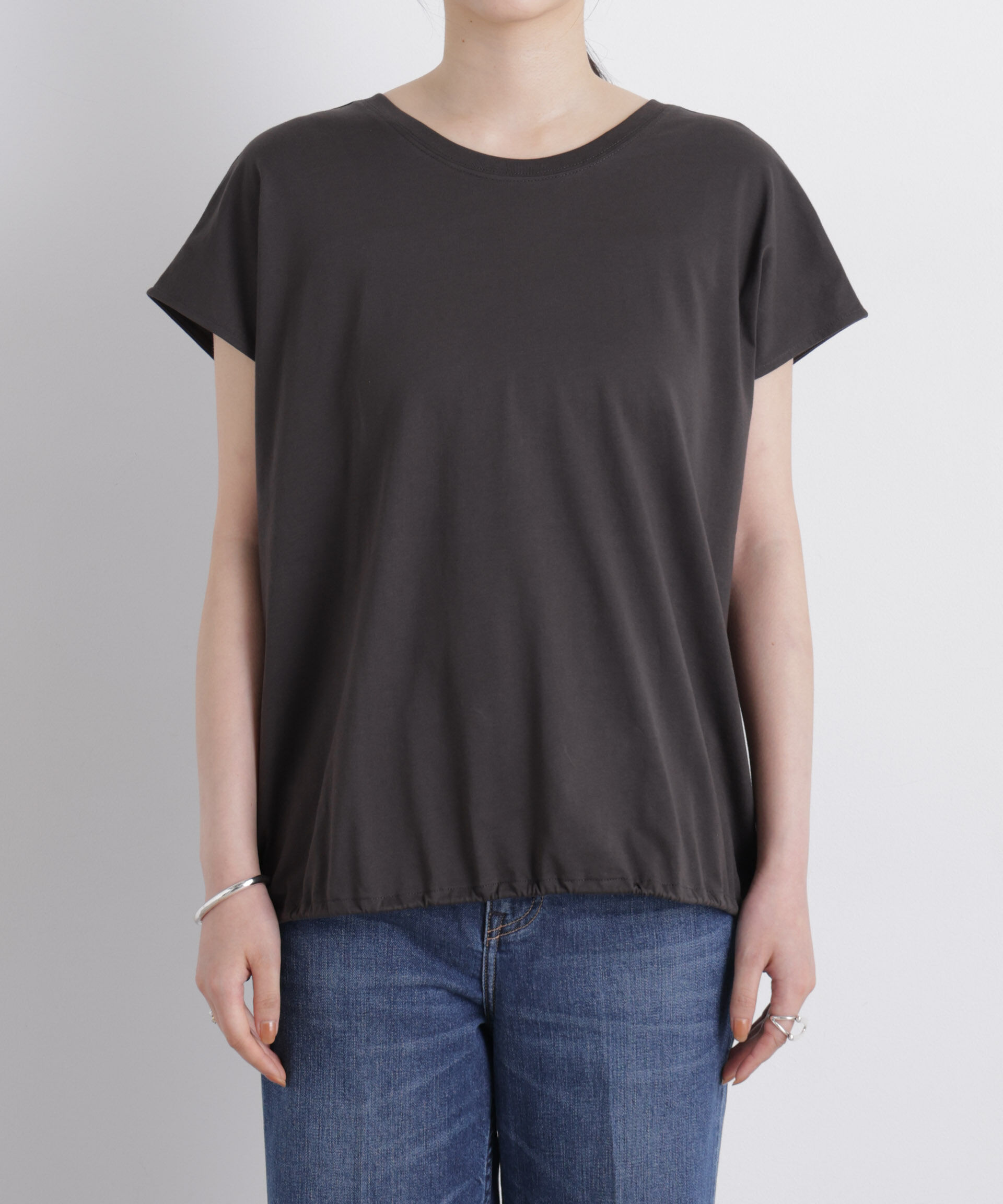 nano･universe「NANOFINE ドロストヘムカットトップス」|Tシャツ・カットソー|