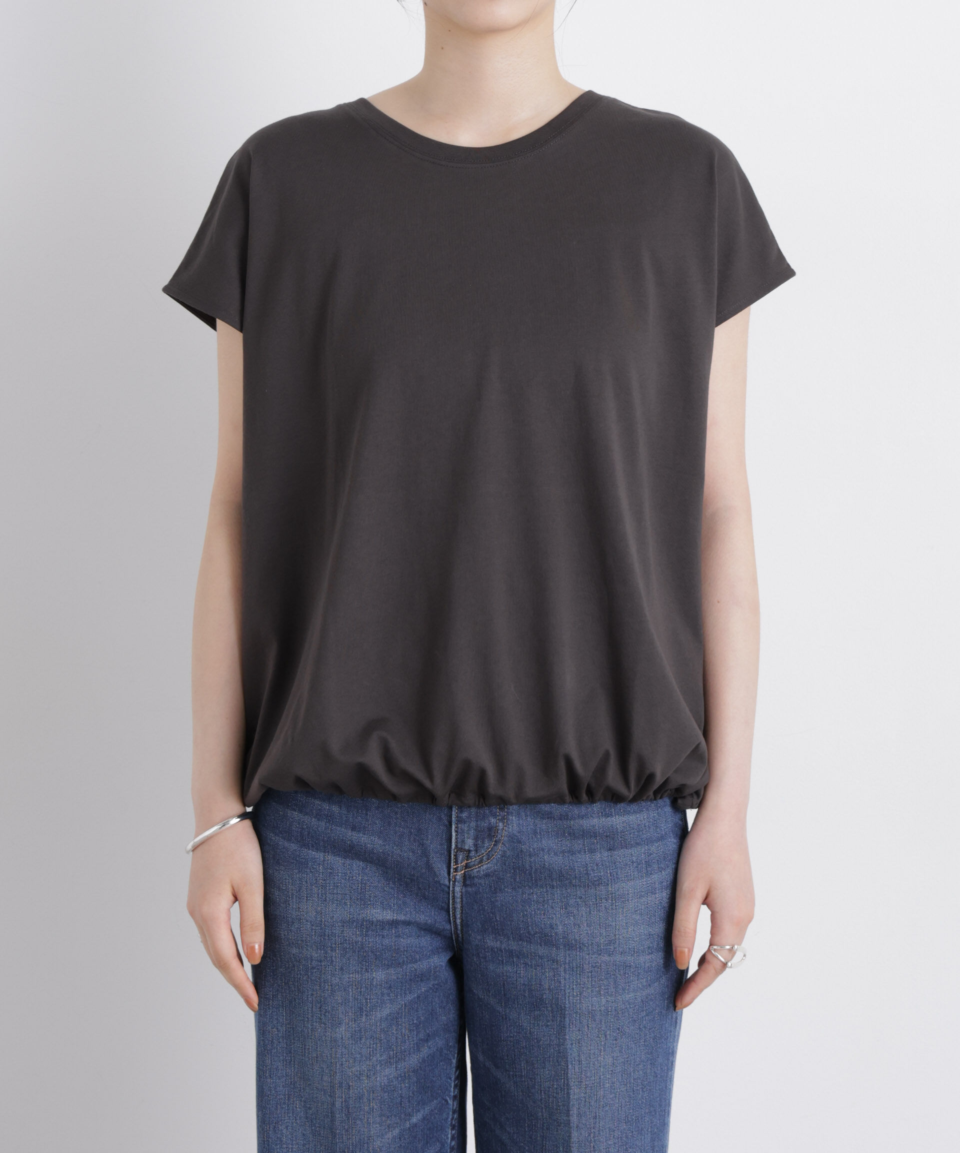nano･universe「NANOFINE ドロストヘムカットトップス」|Tシャツ・カットソー|