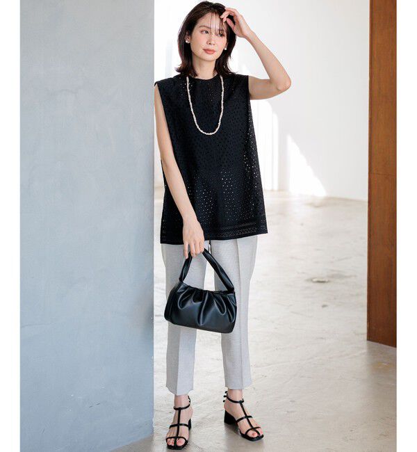 組曲「【加藤ローサさん着用・WEB限定】エンブロイダリーレースノースリーブ ブラウス」|シャツ・ブラウス|
