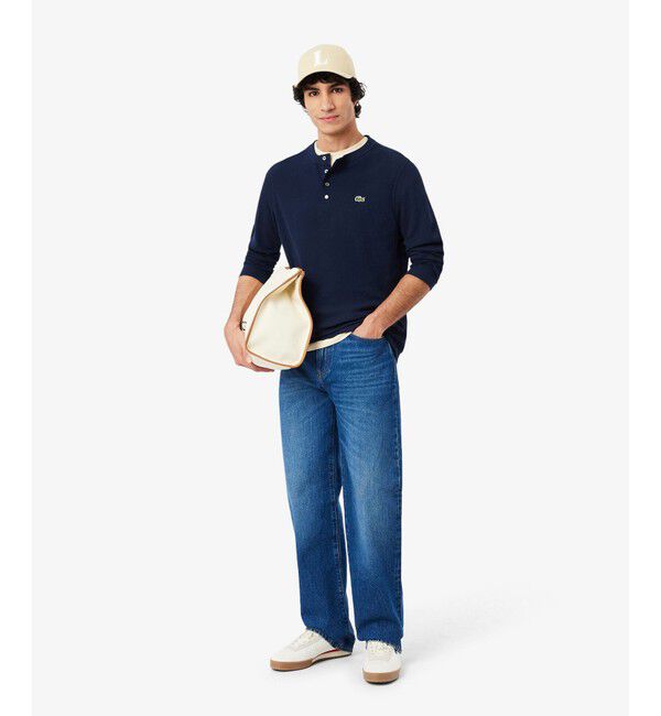 LACOSTE「ヘンリーネックワッフルTシャツ」|Tシャツ・カットソー|