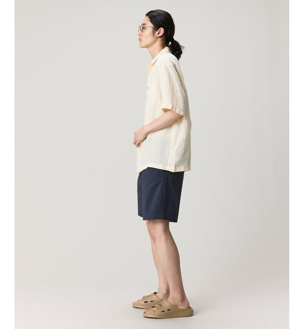 LACOSTE「オーバーサイズ リネンオープンカラーシャツ」|シャツ・ブラウス|