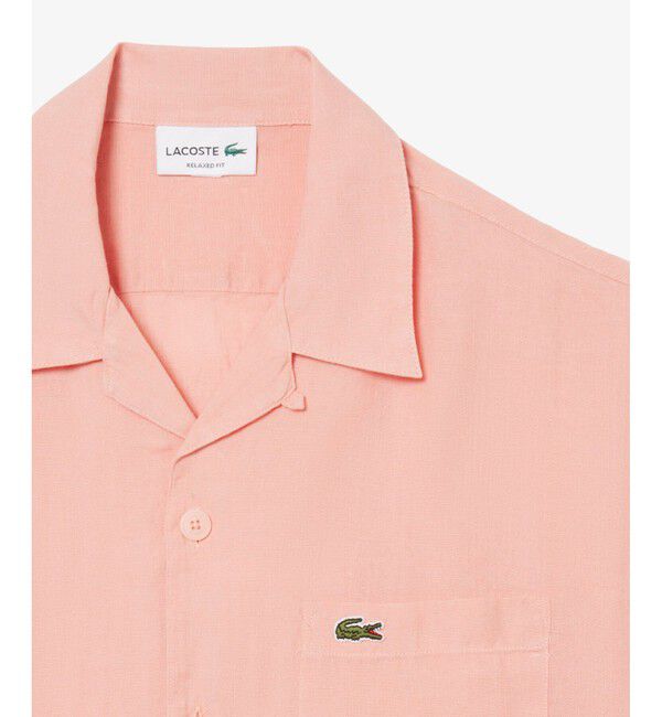 LACOSTE「オーバーサイズ リネンオープンカラーシャツ」|シャツ・ブラウス|