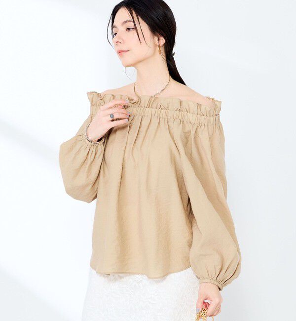 NOLLEY'S sophi「ウォッシャブルシアーシルクワッシャーオフショルブラウス」|シャツ・ブラウス|
