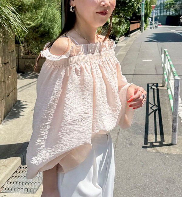 NOLLEY'S sophi「ウォッシャブルシアーシルクワッシャーオフショルブラウス」|シャツ・ブラウス|