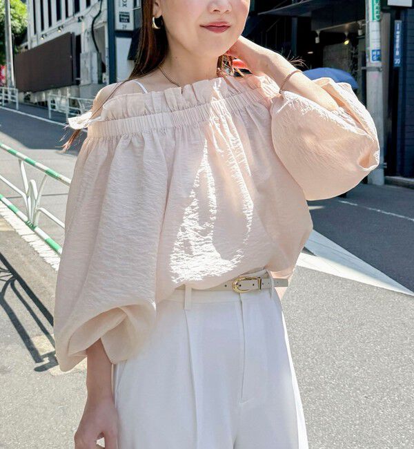 NOLLEY'S sophi「ウォッシャブルシアーシルクワッシャーオフショルブラウス」|シャツ・ブラウス|