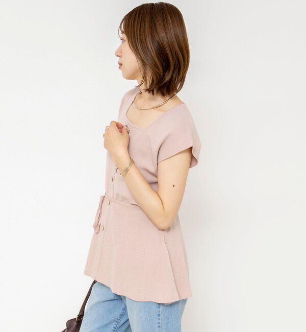 NOLLEY'S sophi「《セットアップ対応》ウォッシャブルペプラムプルオーバー」|ニット・セーター|