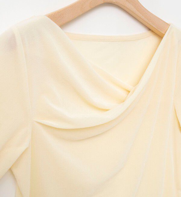 NOLLEY'S「《接触冷感》ウォッシャブルシアーベロア2WAYプルオーバー」|Tシャツ・カットソー|