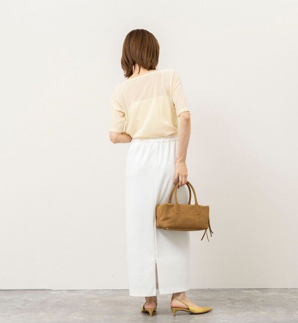 NOLLEY'S「《接触冷感》ウォッシャブルシアーベロア2WAYプルオーバー」|Tシャツ・カットソー|